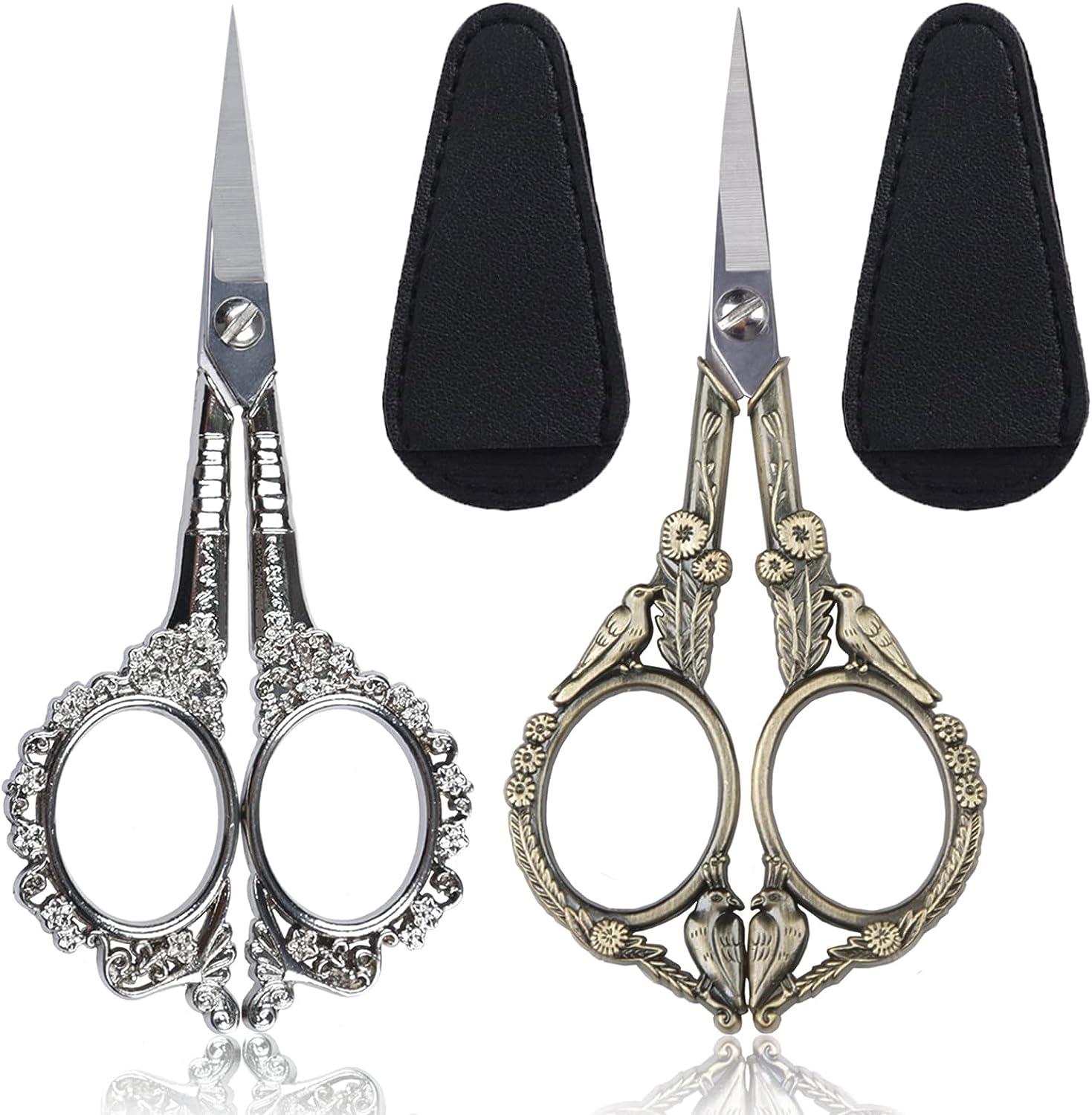 Small Sharp Scissors For Sewing Embroidery Crafts 4.5 Stainless Steel  Straight 