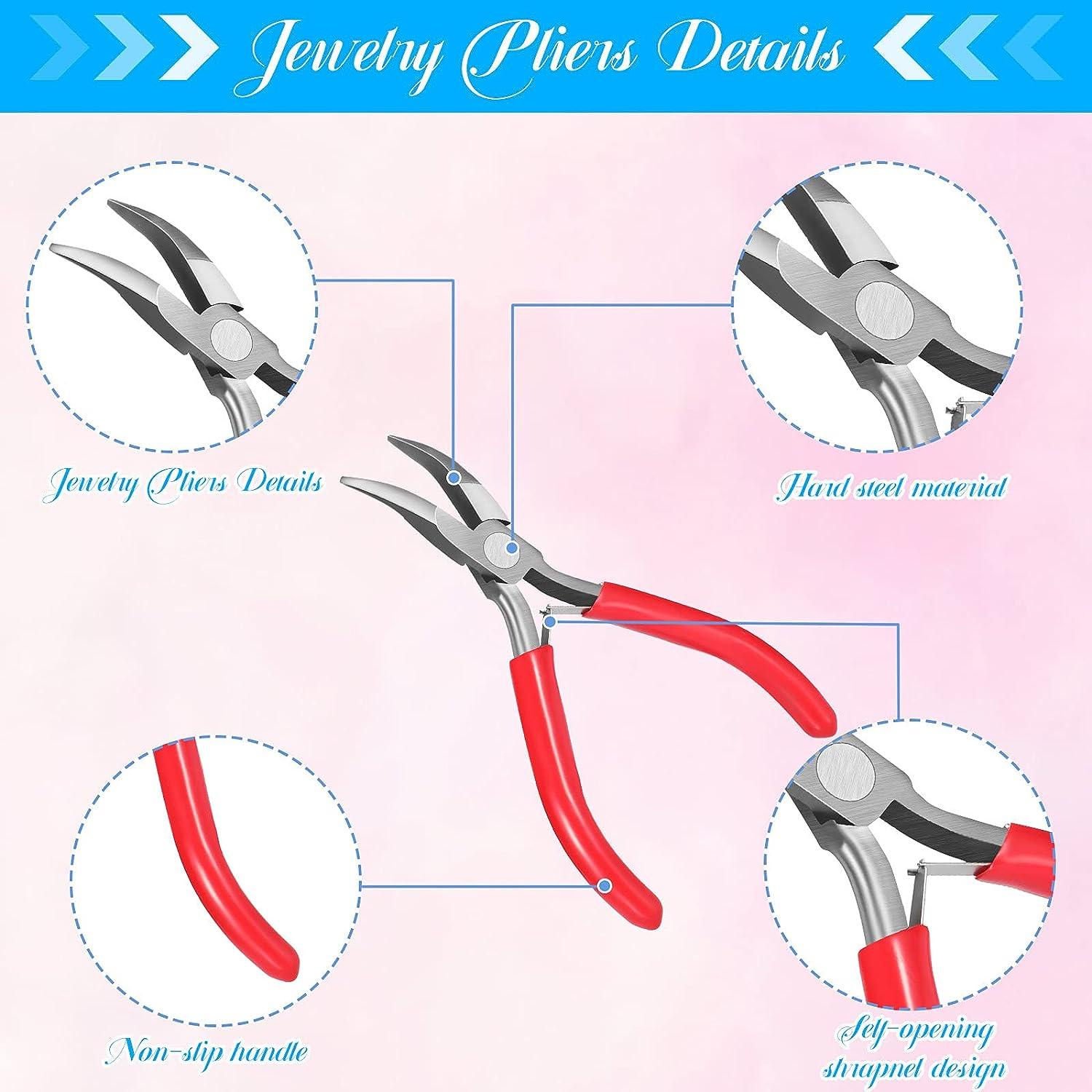 8 Pcs Jewelry Making Pliers Tool Kit, Needle Nose Pliers, Round Nose Pliers,  Wire Cutters, Crimping Pliers, Bent Nose Pliers, End Nippers, Bail Making  Pliers, Nylon Pliers for DIY (Multicolor)