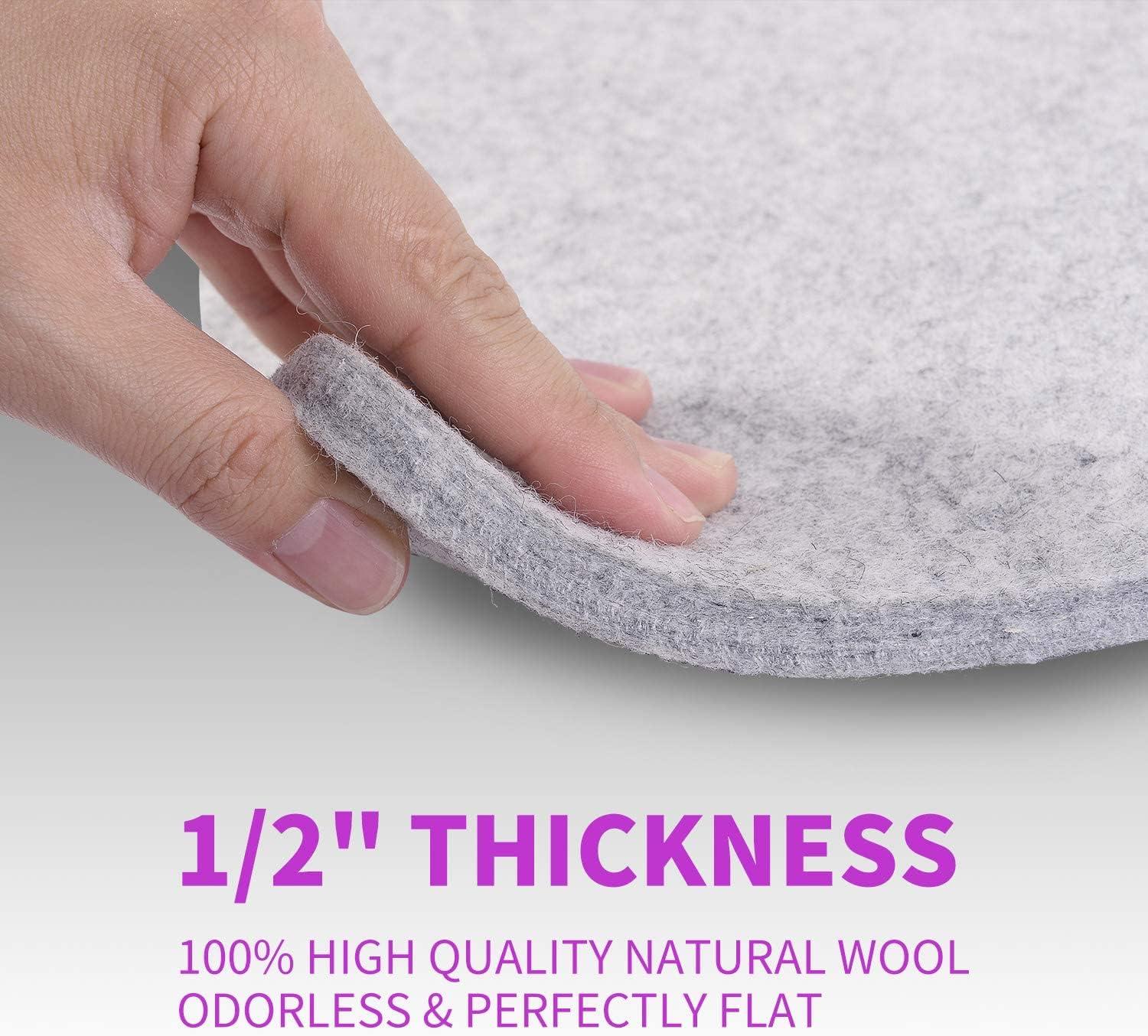 Rdutuok 17 X13.5 Inches Wool Pressing Mat for Quilting with Carrying Case 100% New Zealand Wool Felted Ironing Pad for Sewing, Quilting Supplies