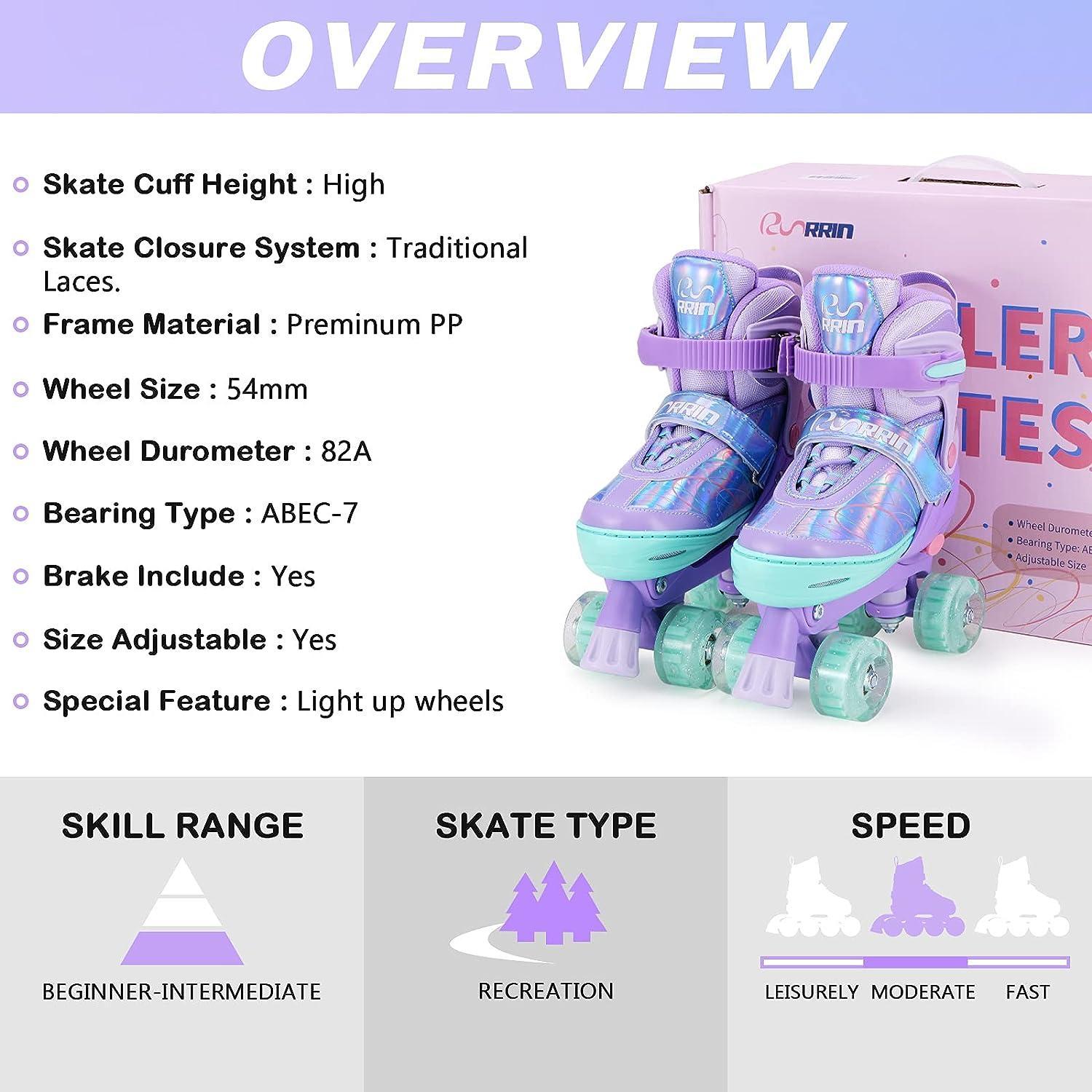  Kids Roller Skates for Girls Child Beginner Toddlers