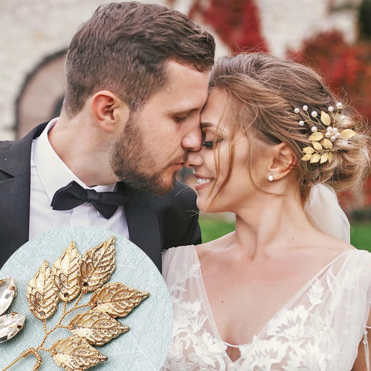 Delicate Vintage Leaves and Pearl Bridal Headpiece