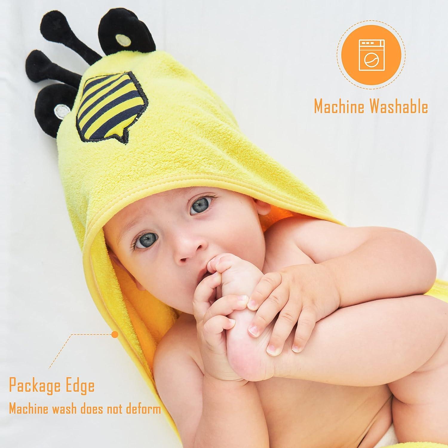 Baby Hooded Bath Towel & Washcloth