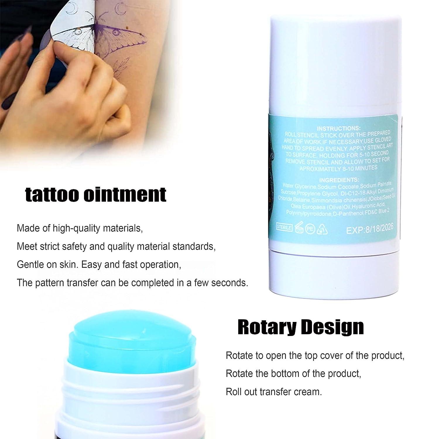 BaodeLi Tattoo Transfer Cream Clear Tattoo Patterns Temporary