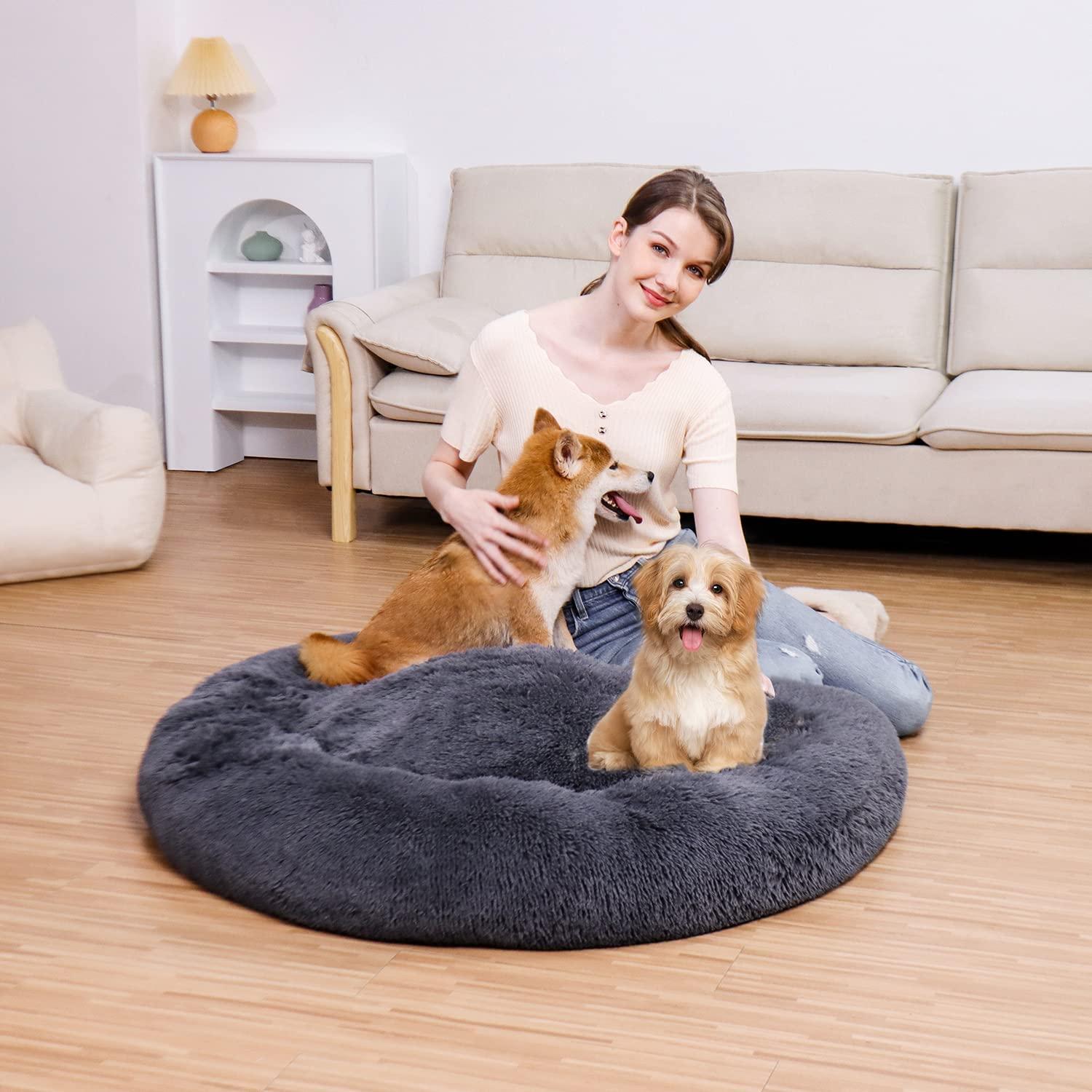 Pet Dog Bed Comfortable Donut Cuddler - Feeling Joyful Shop