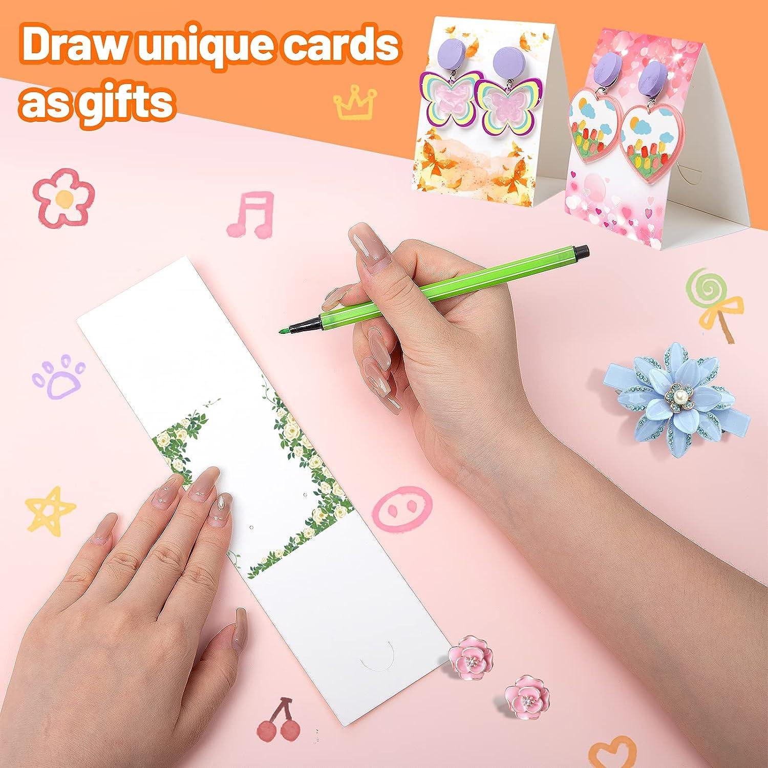 100 Pcs Standing Earring Display Cards- Earring Holder Cards for