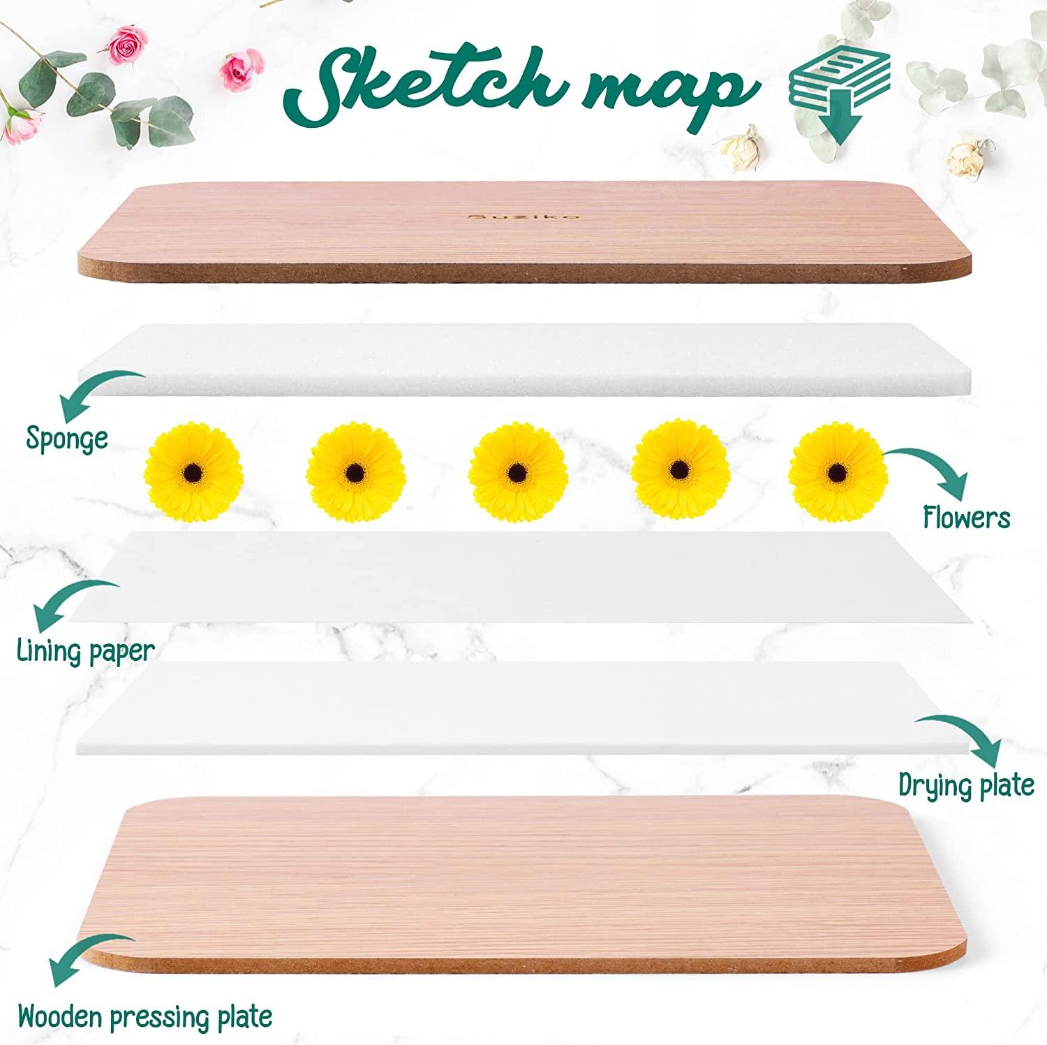 Suziko Flower Press Professional Flower Press Kit 6 Layers 6.3 x 8.3''  Flower Press Kit, Flower Pressing Kit for Adults Kids, Great Gift for  Daughter
