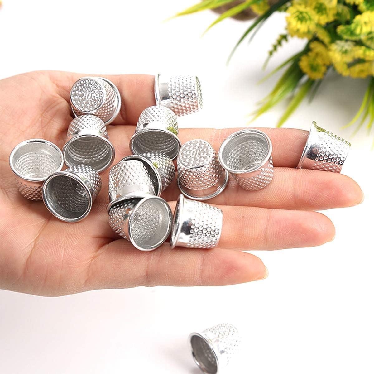 Metal Finger Thimble Protective Cover Sewing Needles Thimbles for