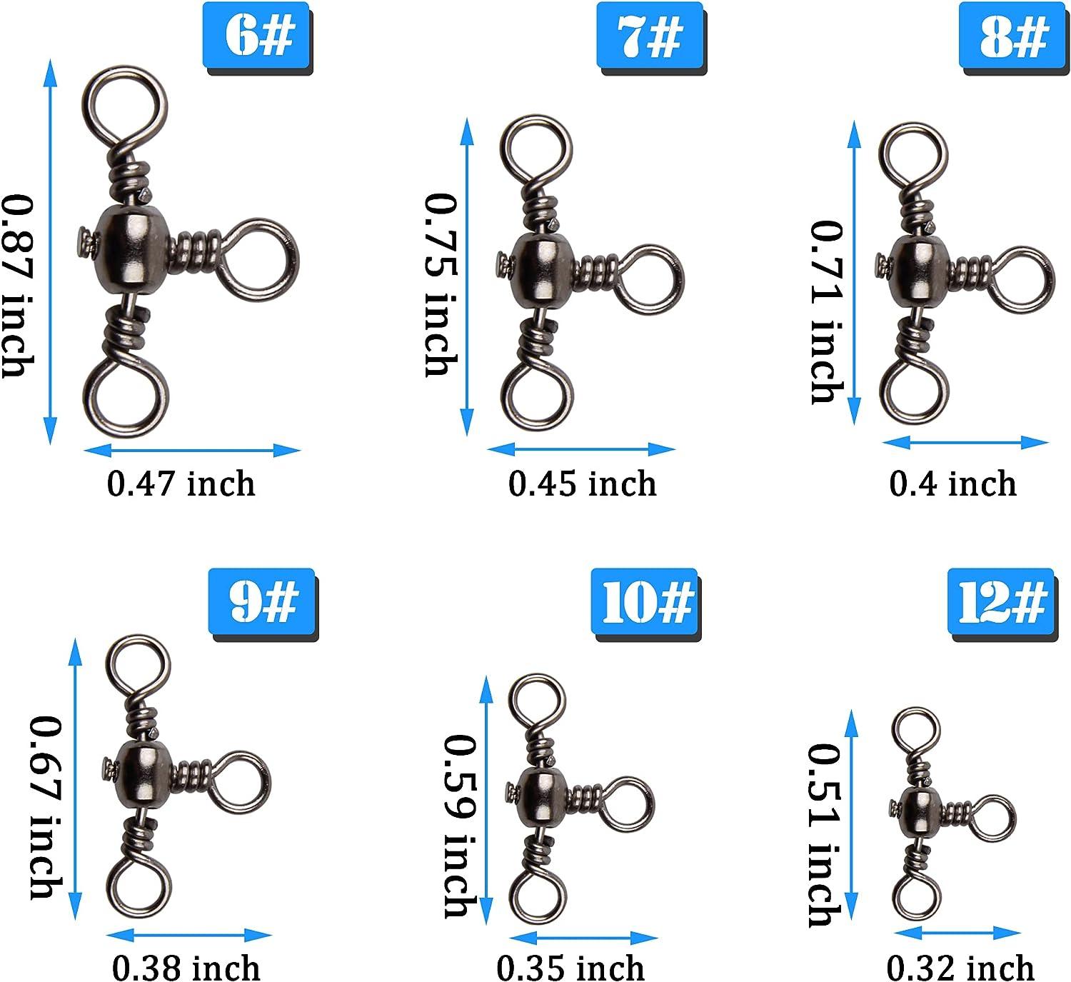 3 Way T-Turn Barrel Swivels Fishing, 40pcs Brass Barrel Triple Swivel Cross  Line 3-Way Barrel Fishing Connector with Red Fishing Beads for Freshwater  Saltwater Tackle Test 20-100LB, Swivels & Snaps 
