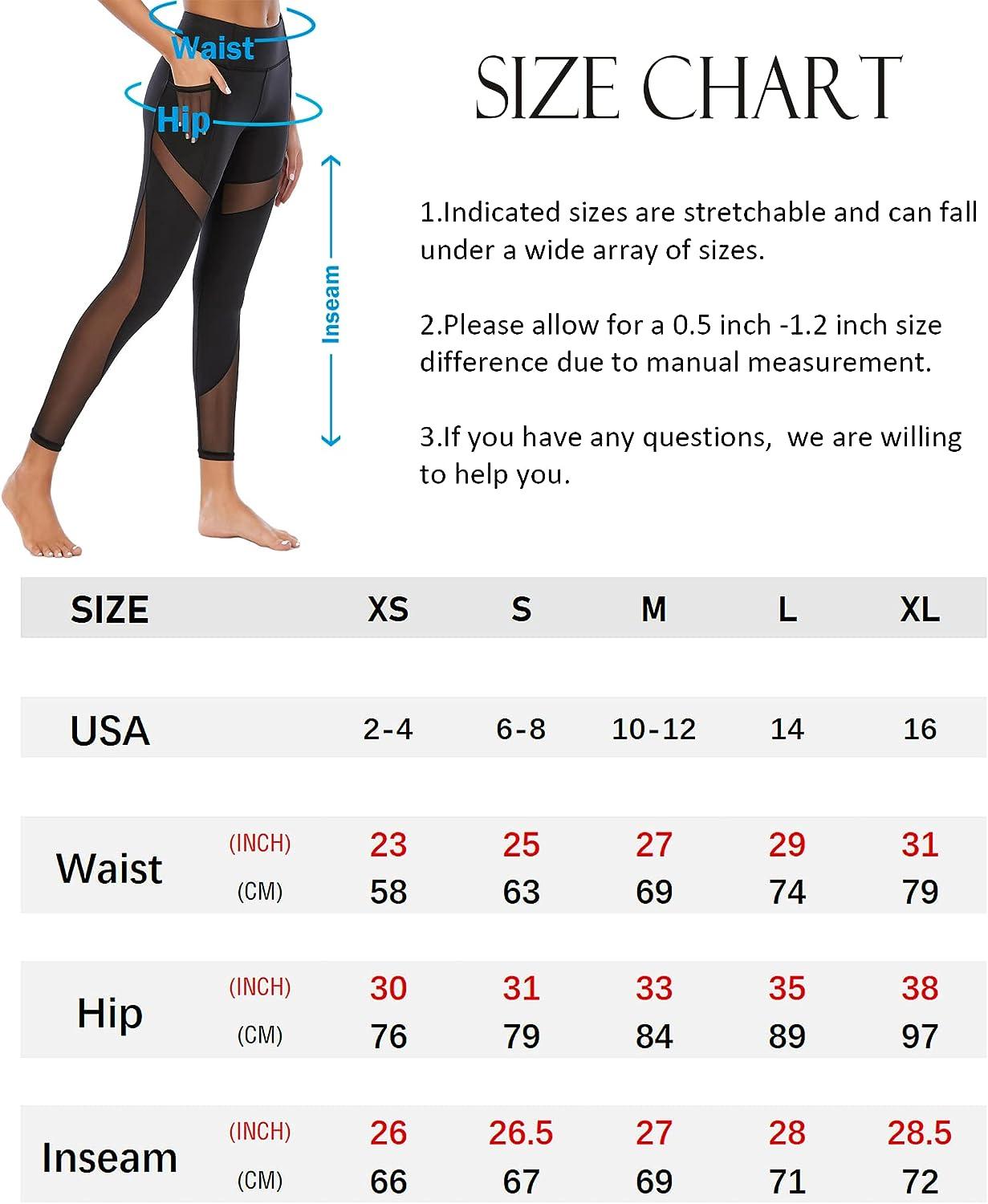 Women's High Waist Mesh Yoga Pants Stretch Running Tight Fitness Stretch  Tummy Control Workout Squat-Proof Pants (Black, XL)