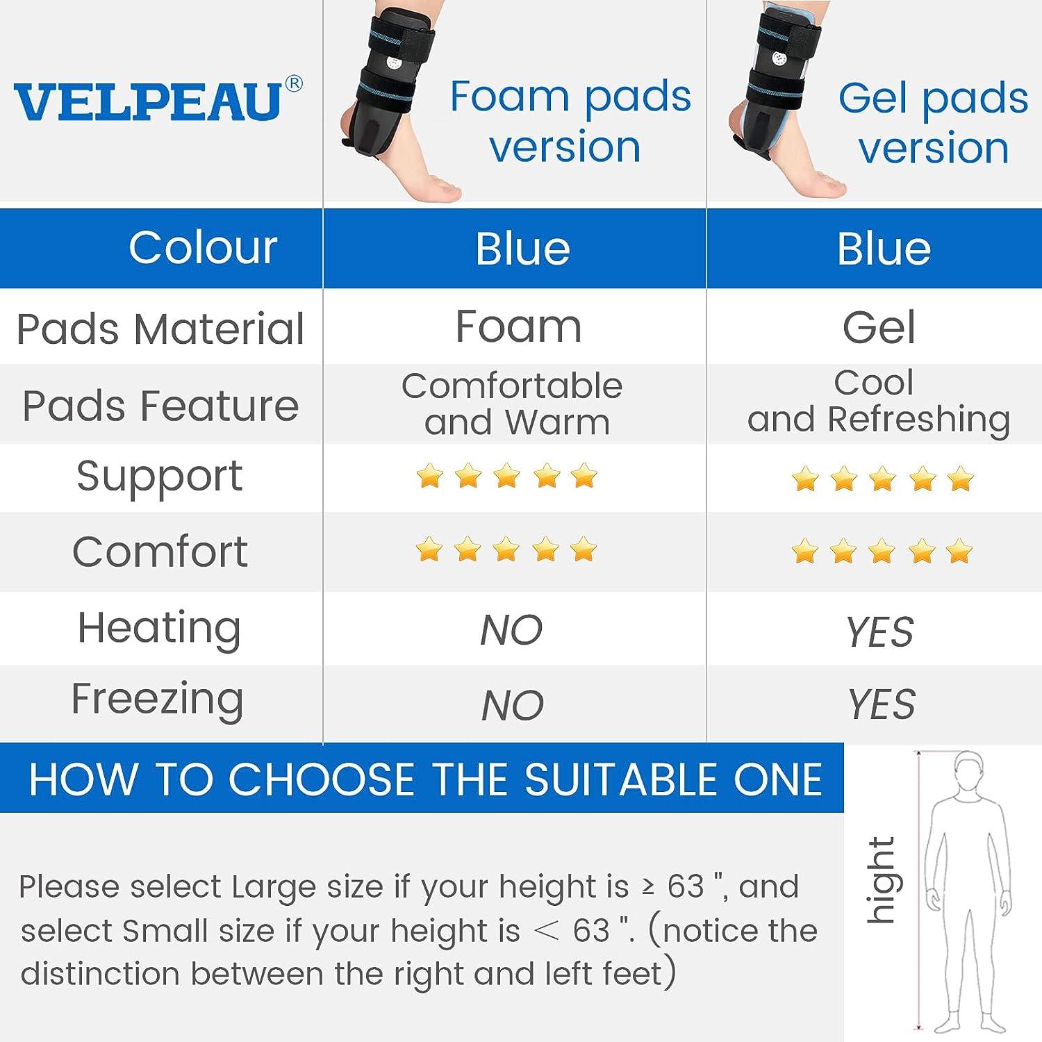 VELPEAU Ankle Support Brace for Men & Women, Ankle Stabilizer, Stirrup  Splint for Sprains, Tendonitis, Volleyball, Basketball, Sprained Ankle,  Reversible Left & Right Foots, One Size Fits Most (White)