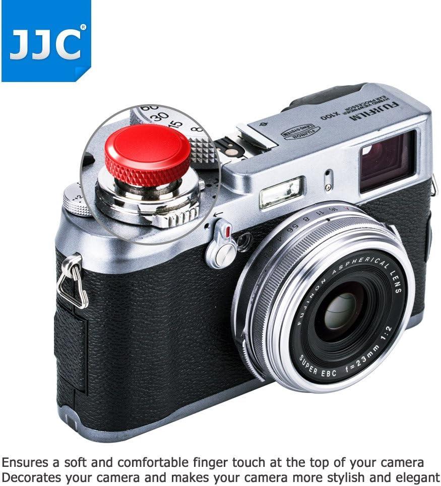 JJC Soft Release Button 3M Adhesive Camera Shutter Brass Red
