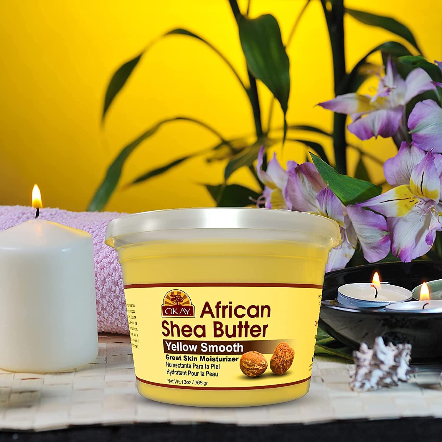 OKAY AFRICAN SHEA BUTTER YELLOW SMOOTH 30oz