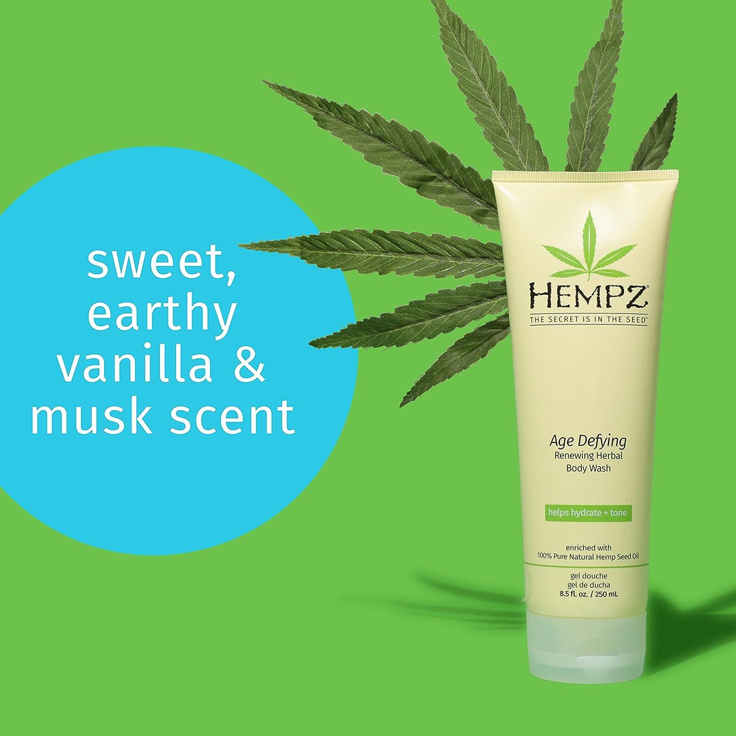  Hempz Body Wash - Sweet Pineapple & Honey Melon - Hydrating  for Sensitive Skin, Scented, Exfoliating with Shea Butter, Pure Hemp Seed  Oil, and Algae for Sensitive Skin - 17