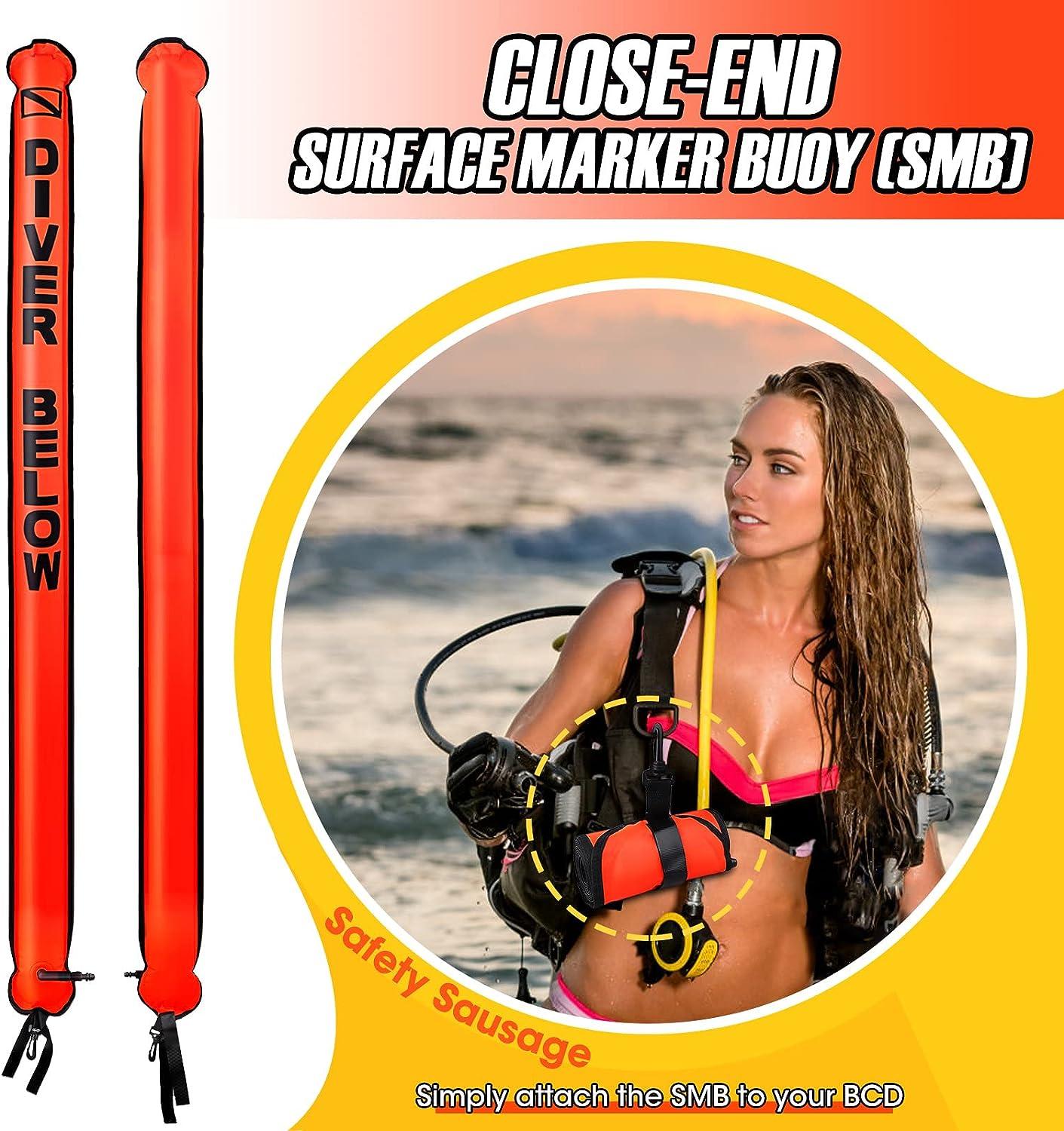  Inflatable Safety Sausage Tube, Scuba Surface Marker