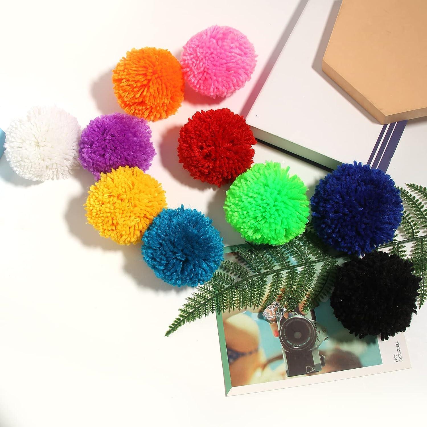 100pcs 25mm Cotton Yarn Mini Pompoms For Crafts And Jewelry Making