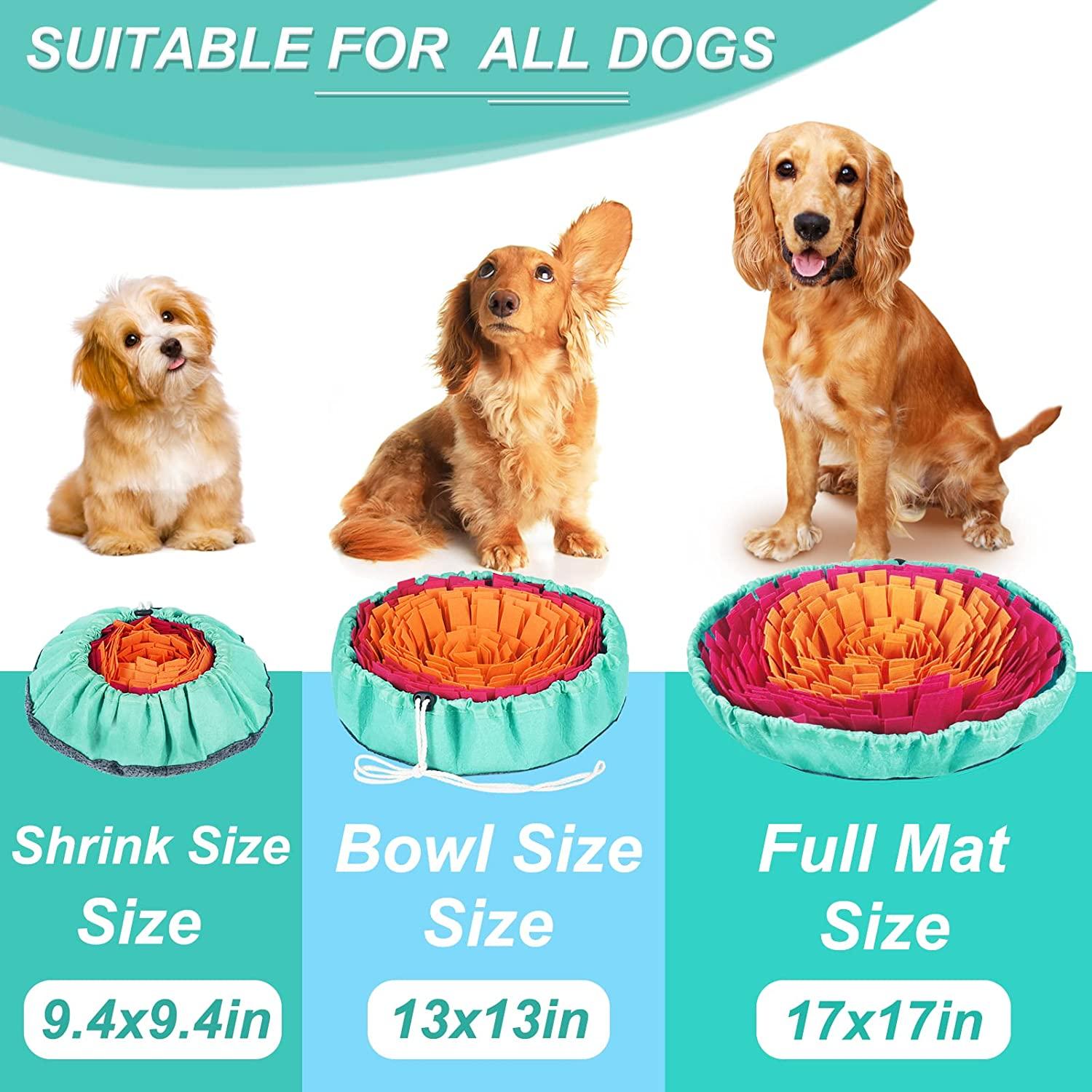  Snuffle Mat for Dogs& Cats, Slow Feeder Interactive Dog Bowls,  Dog Feeding Mat for Reduces Boredom & Anxiety, Non-Slip Dog Sniffing Mat  for Slow Eating & Smell Training : Pet