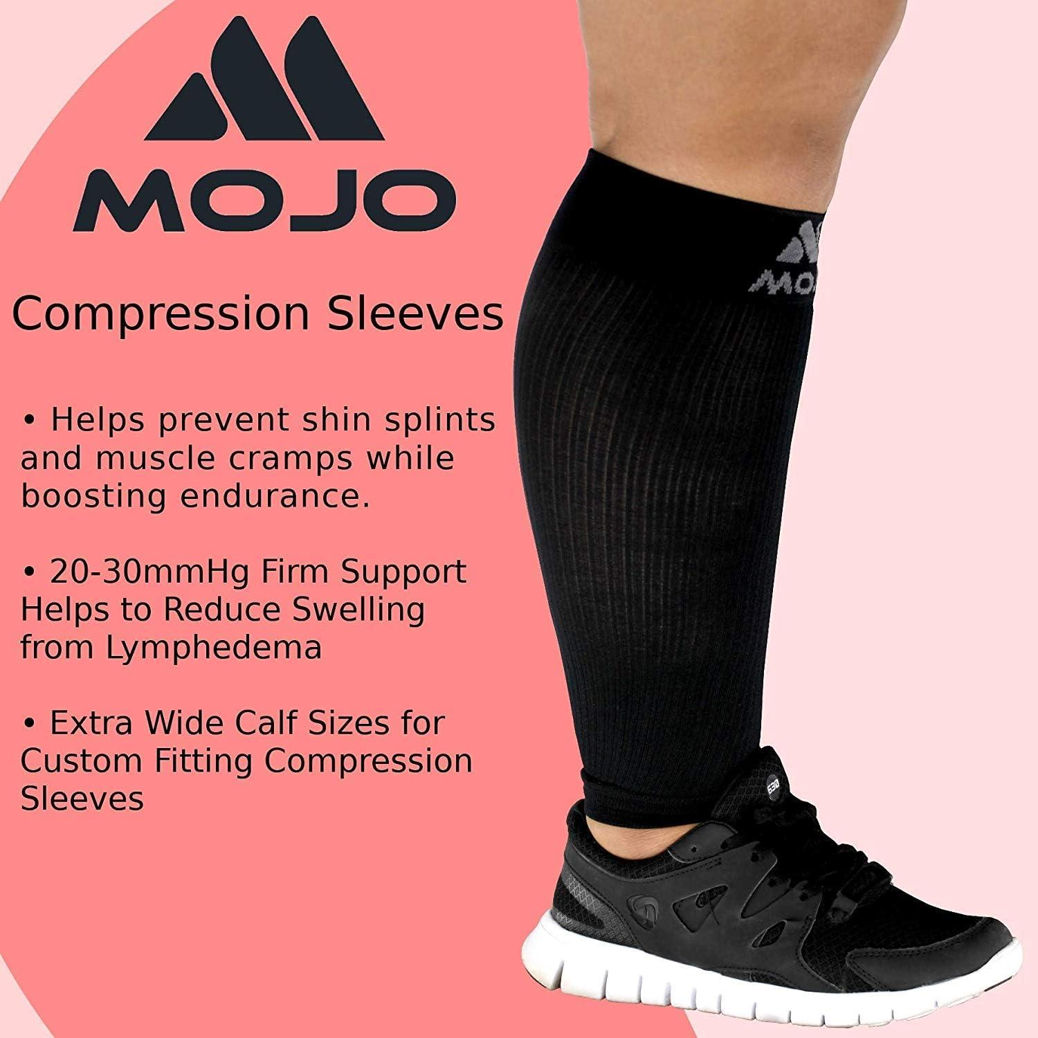 Extra Wide Unisex Compression Calf Sleeve 20-30mmHg for Edema - Pink,  4X-Large
