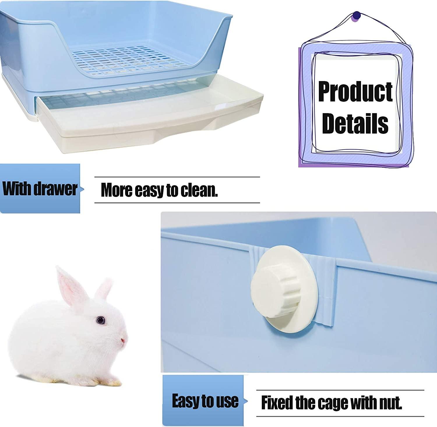 Kathson Large Rabbit Litter Box, Pets Toilet Potty Trainer Tray Corner –  KOL PET