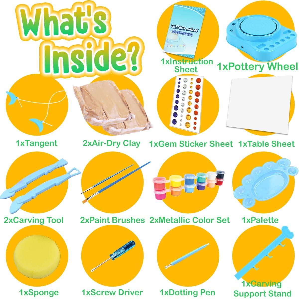 Insnug Kids Pottery Wheel Kit - Complete Pottery Wheel and