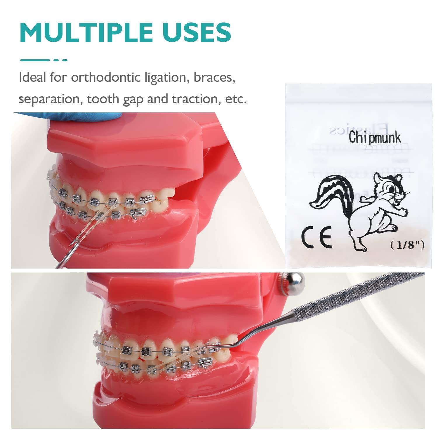 5*100 Pcs 5 Sizes Dental Orthodontics Elastic Rubber Bands Braces