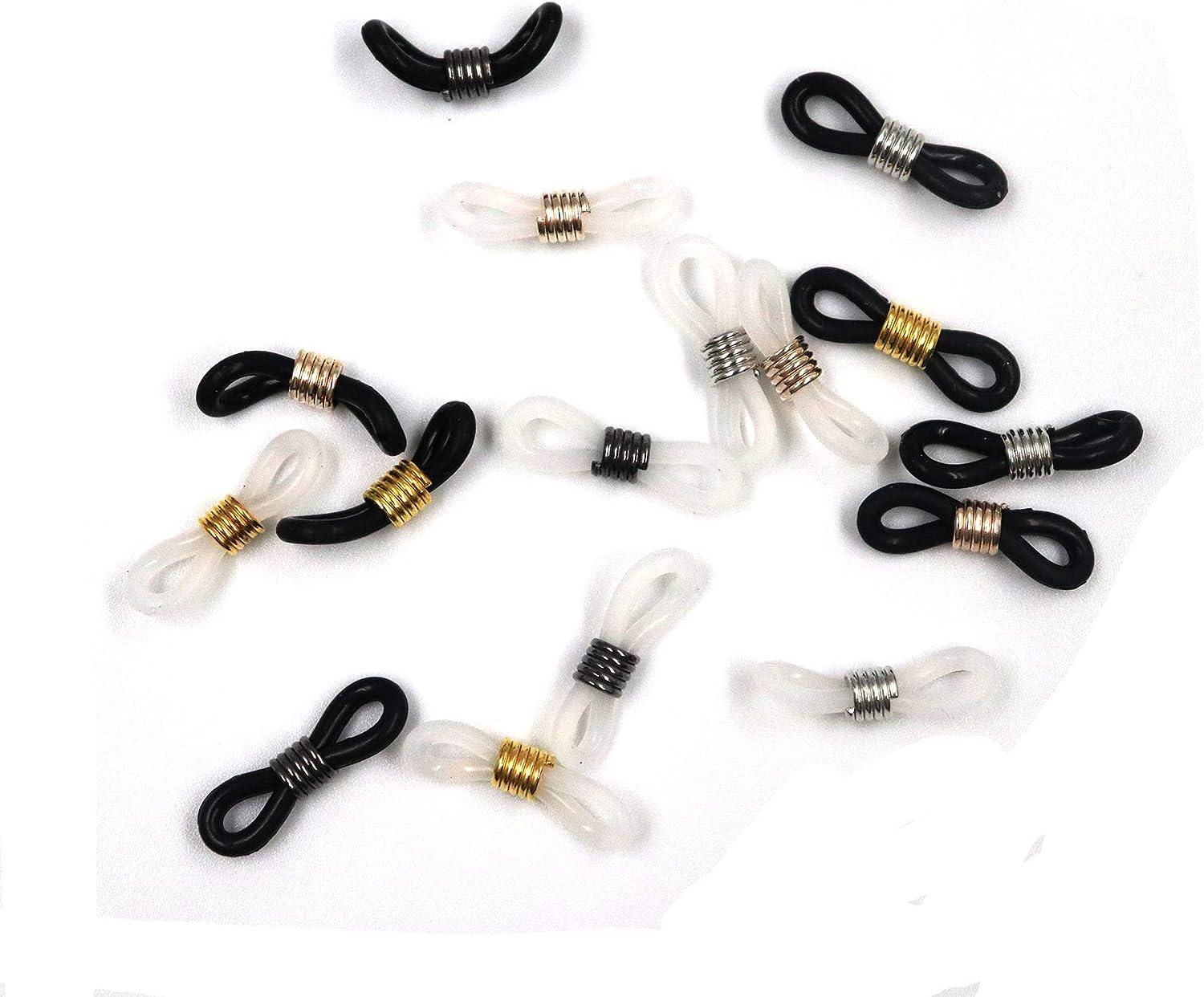 Silicone Eyeglass Holder 100pcs Eyeglass Chain Ends Silicone Glasses Anti  Chain Holder Connector Eyeglass Necklace Chain Holder 