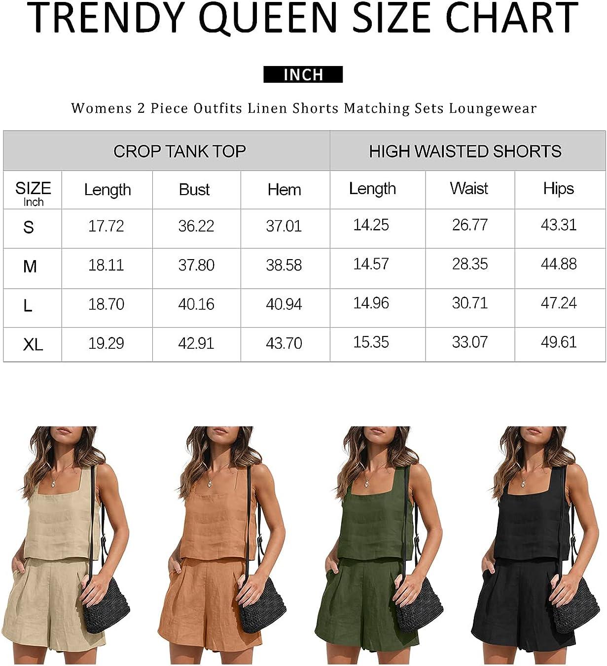 Buy Trendy Queen Two Piece Outfits Women Summer Shorts Sets 2 Piece  Sleeveless Matching Lounge Crop Top and High Waisted Shorts, Black, Medium  at