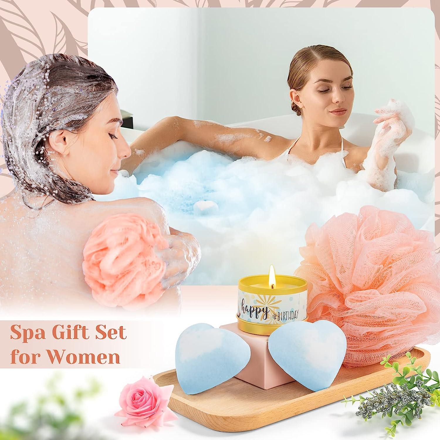 Birthday Gifts for Women,Relaxing Spa Gift for Women,Stainless Steel Unique  Happy Birthday/Mothers Day Bath Set Gift Box for Her Mom Sister Best