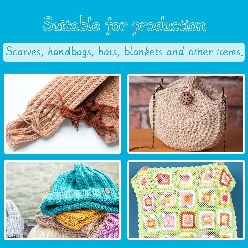 12pcs Multicolor Yarn For Crochet And Knitting Craft, Starter Kit