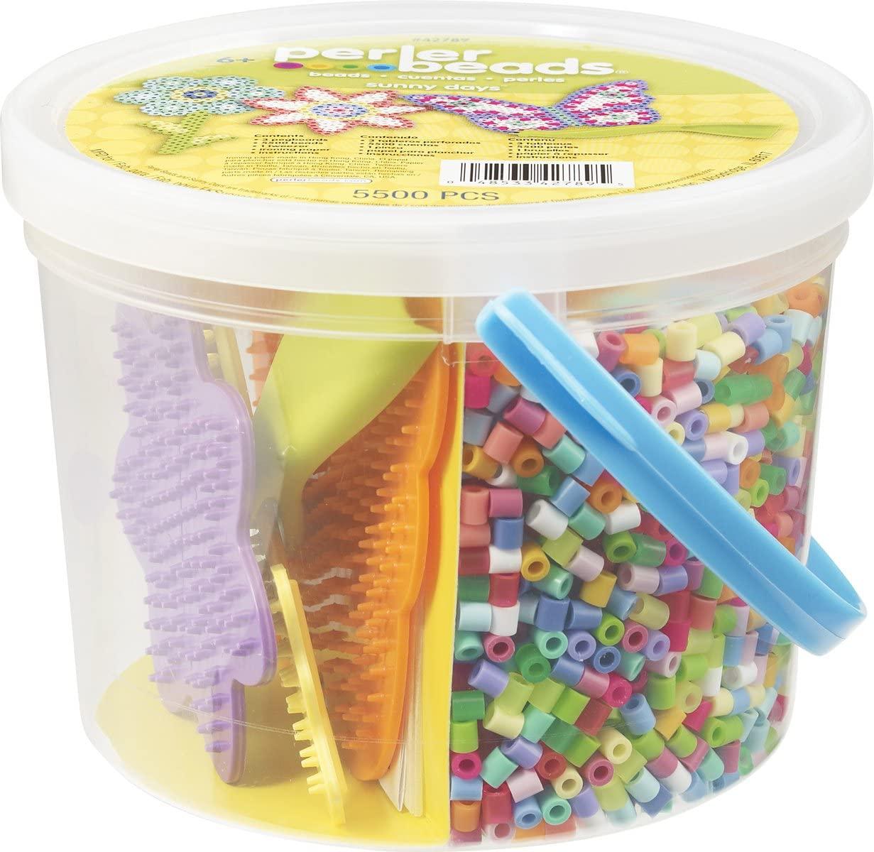 Perler Beads Bulk Assorted Multicolor Fuse Beads for Kids Crafts, 22000 Pcs