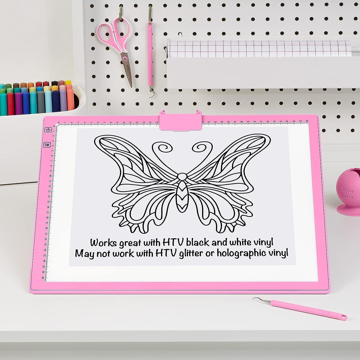 iVyne Rechargeable Led Bright Ultra-Thin Light Pad A3 Powered by Lithium  Battery for Cricut Vinyl, Weeding Tool, Drawing Crafting Box/Board for