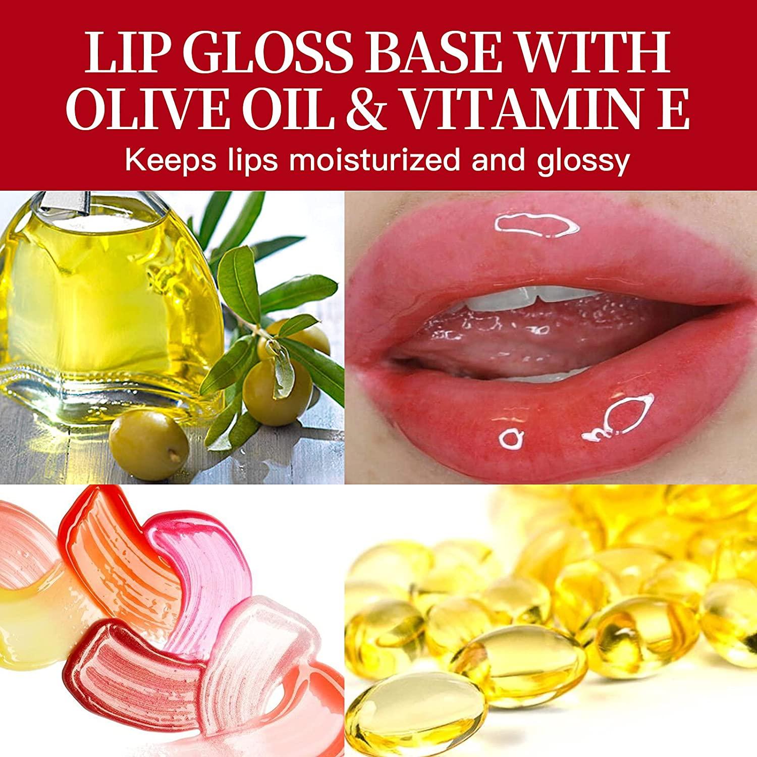 BRAND CLEARANCE!Lip Gloss Base, Clear Lip Gloss Non-Stick Moisturizing Lip  Gloss Base Gel