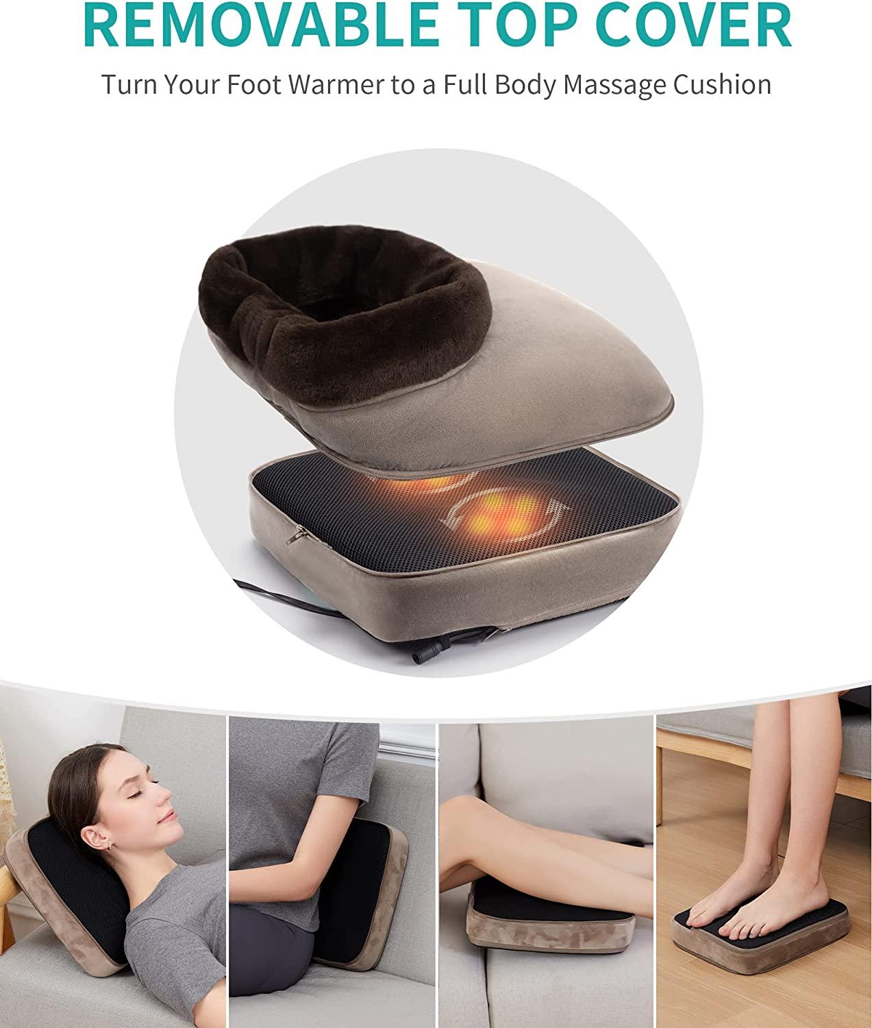 Nekteck Cordless Rechargeable Shiatsu Deep Kneading Massage Pillow