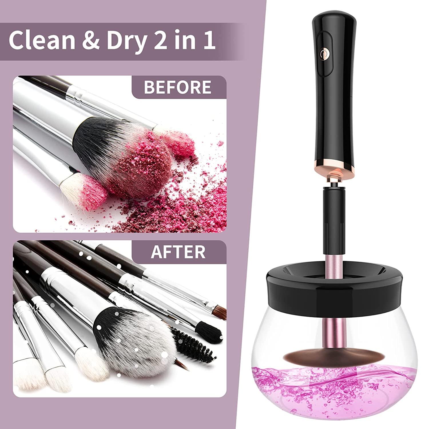 Makeup Brush Cleaner Dryer, Makeup Brush Cleaner Machine With 8 Rubber