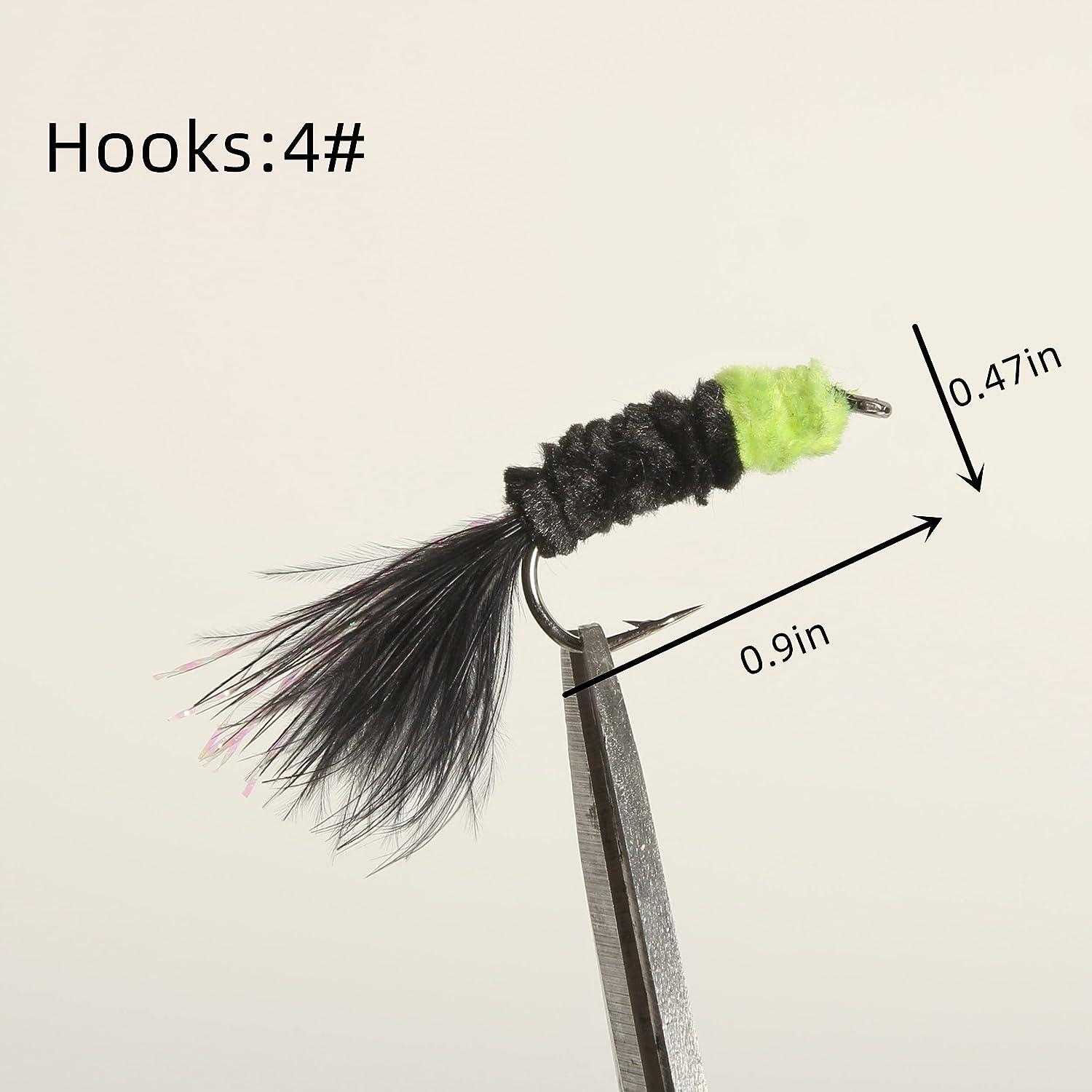 Vampfly 4pcs 6# Trout Fishing Flies Brass Bead Head Black Leech With Red  Flasher Tail Streamer Fly Fishing Lures - AliExpress