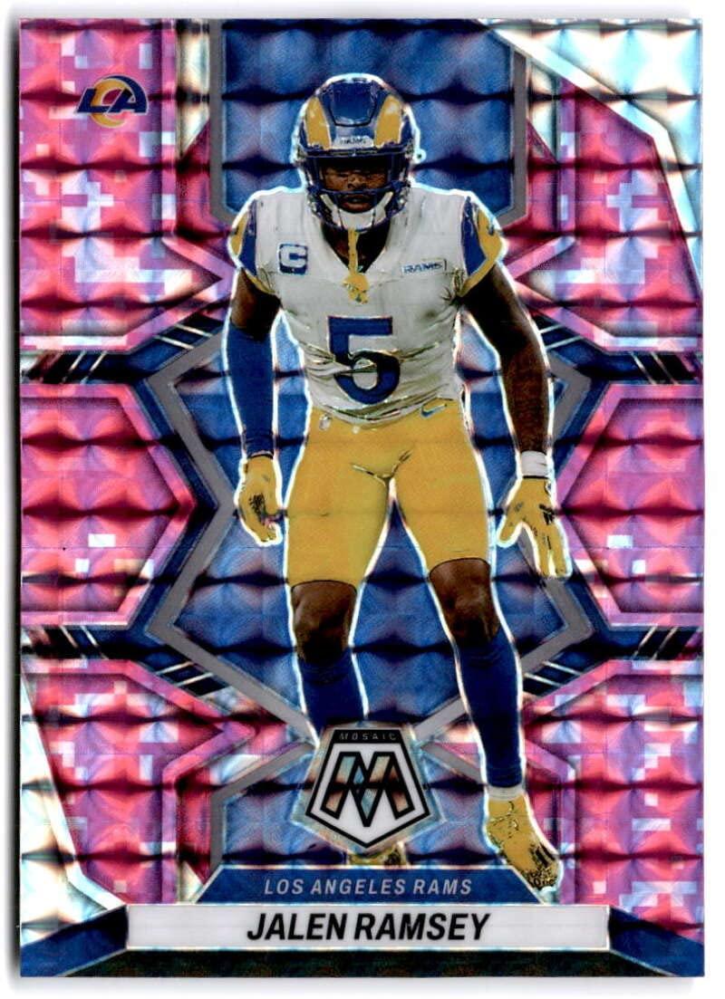 2022 Panini Mosaic Mosaic Camo Pink #113 Jalen Ramsey Los Angeles Rams NFL  Football Trading Card