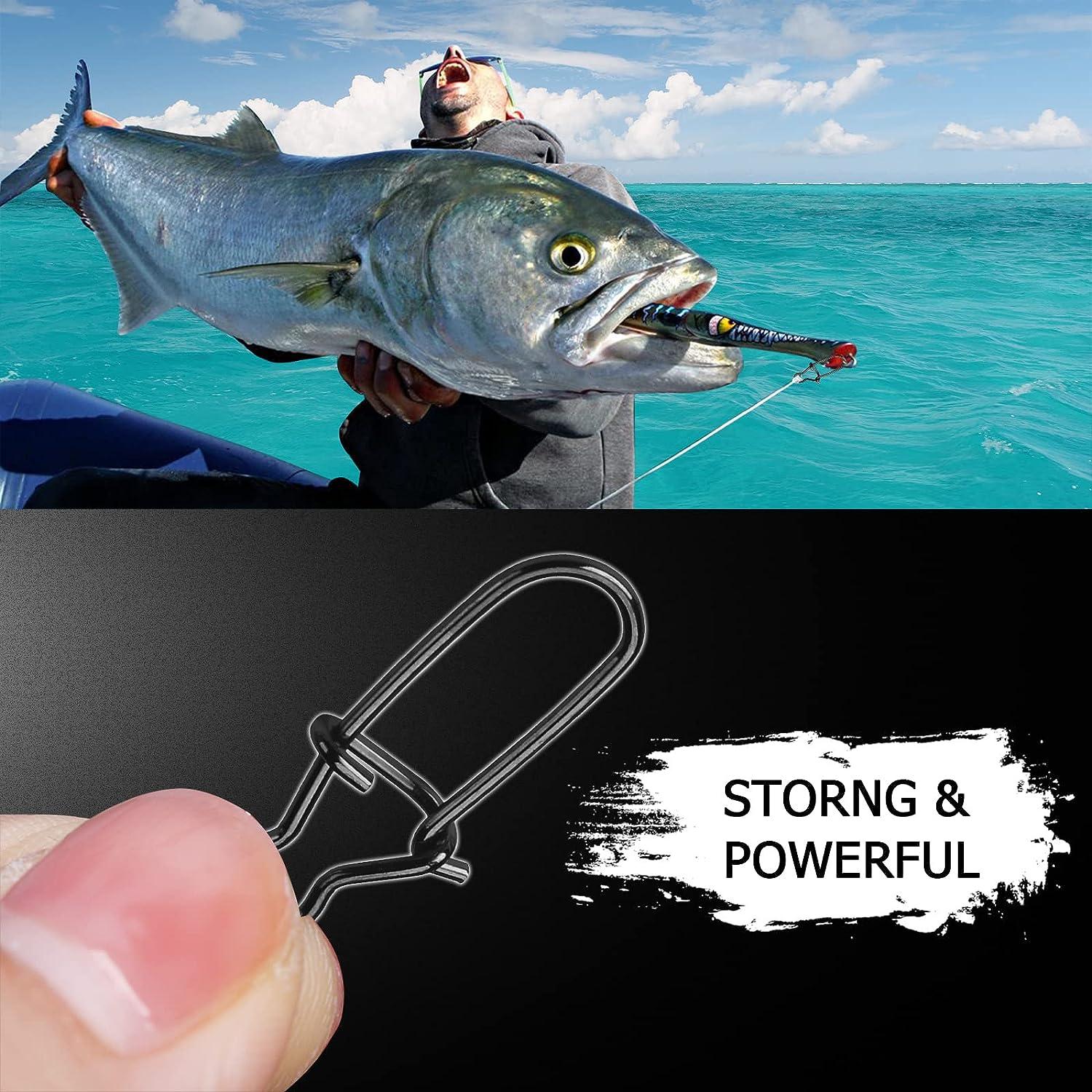  Barrel Snap Swivels Fishing, 100pcs Rolling Swivel with Safety  Snap Copper Stainless Steel Fishing Line Connector for Saltwater Freshwater  : Sports & Outdoors