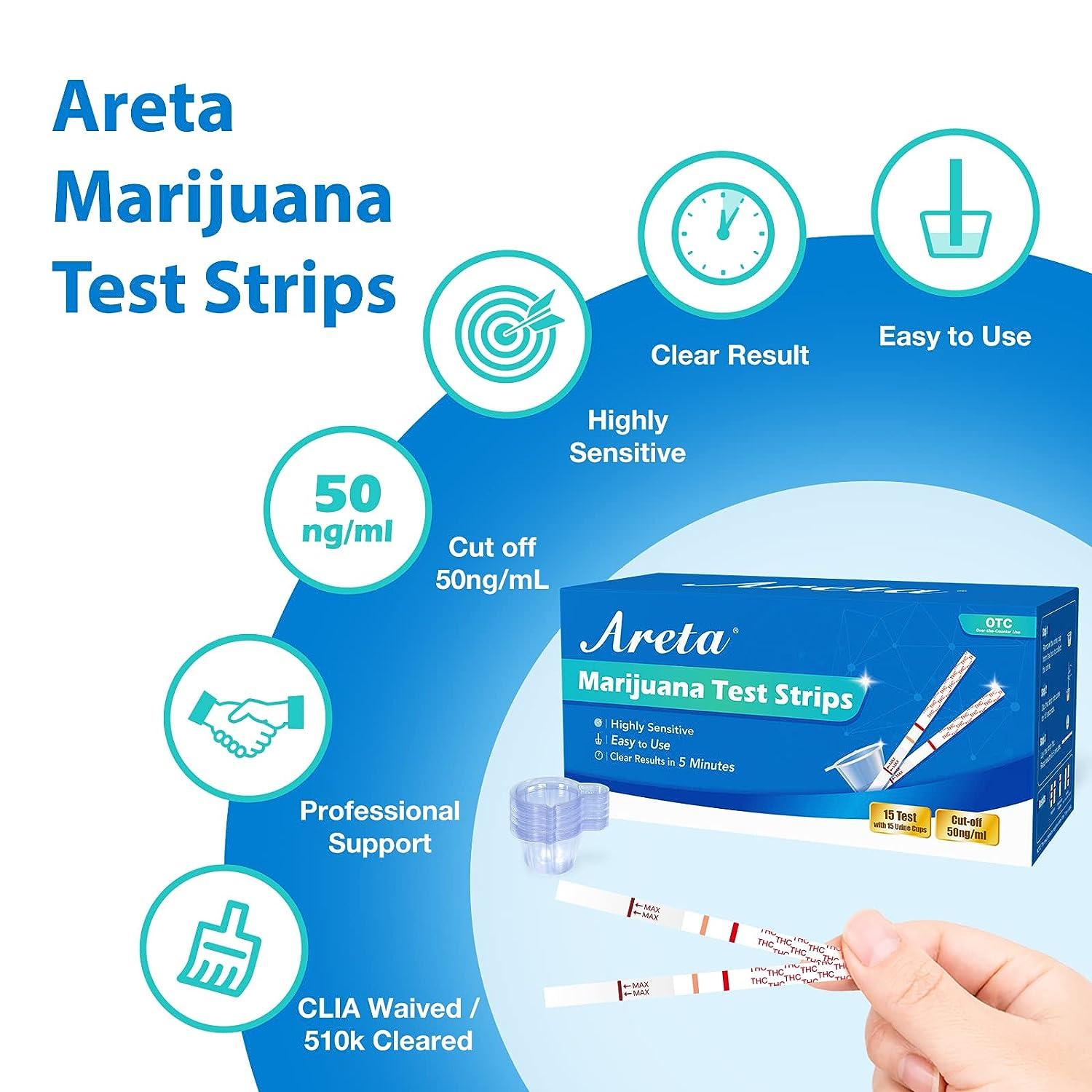 Areta Marijuana Test Strips: THC Drug Urine at Home Testing Kits