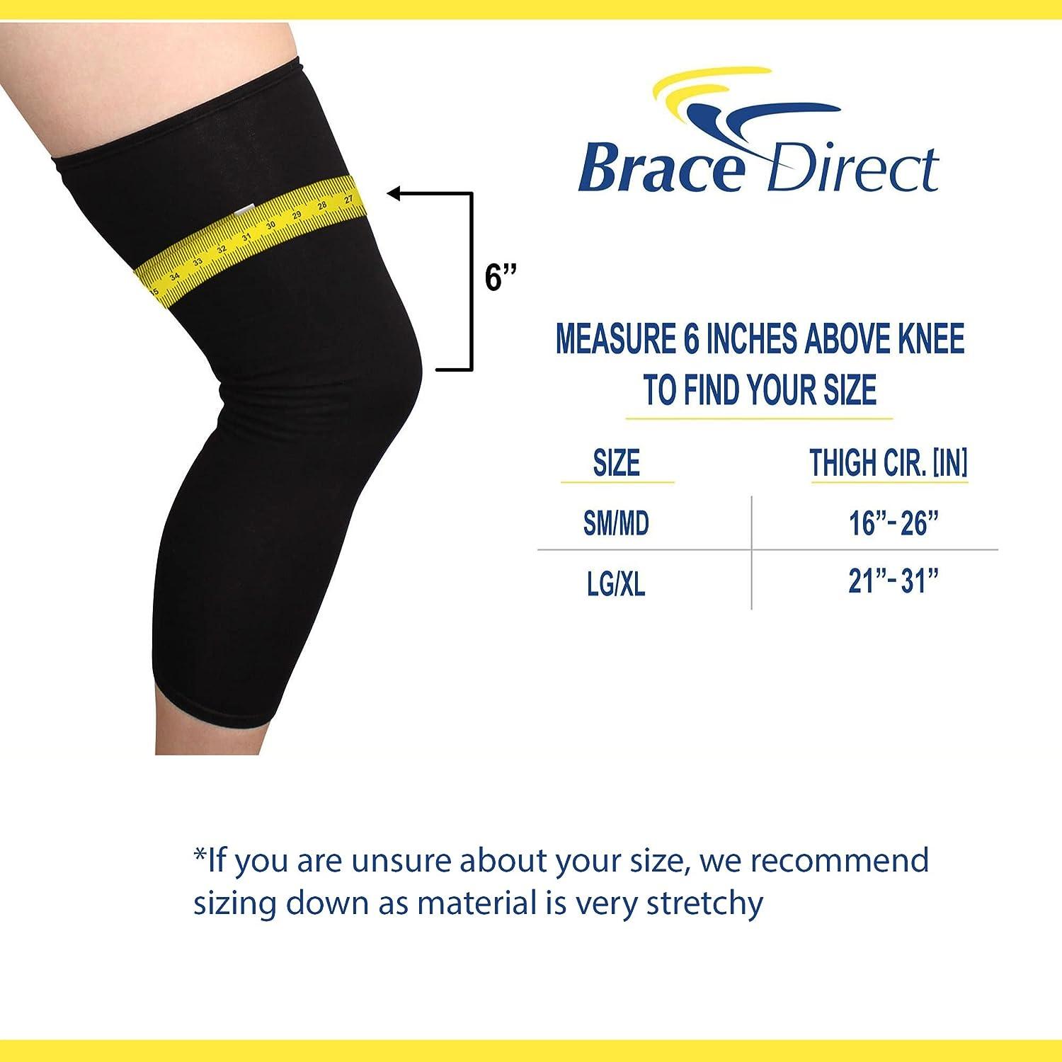 Brace Direct Knee Brace Undersleeve Closed Patella Protects Skin from  Abrasions and Irritations Easy to Use Comfortable Breathable Lightweight  Flexible and Non Slip Material Large/X-Large (Pack of 1)
