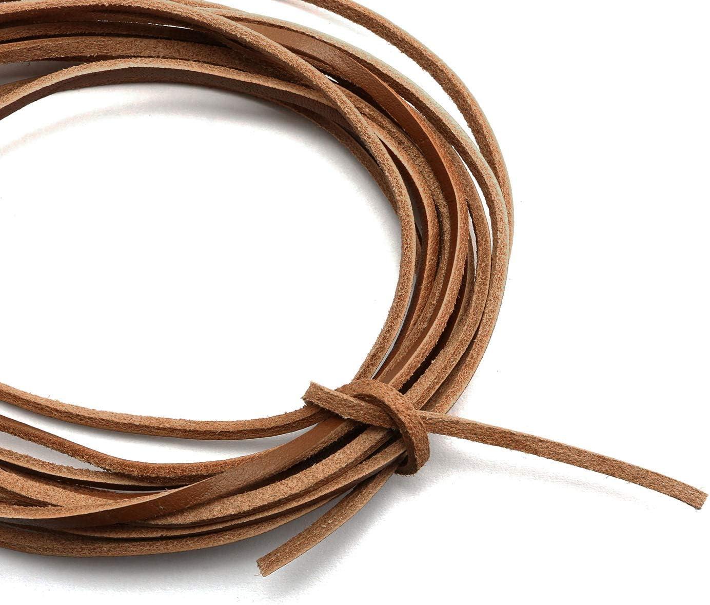 1 Meter Extra Thick Genuine 3mm Flat LEATHER String CORD DIY ~2mm or 3mm  Thick~