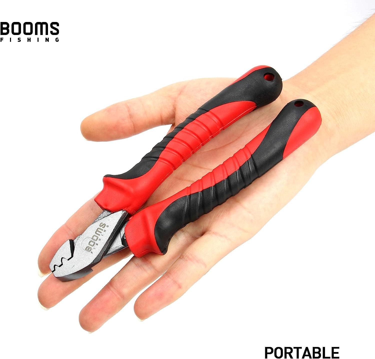 Booms Fishing CP2 Fishing Crimping Tool for Single-Barrel Sleeves, with  300pcs Sleeves Red Crimping Pliers with 300pcs Sleeves