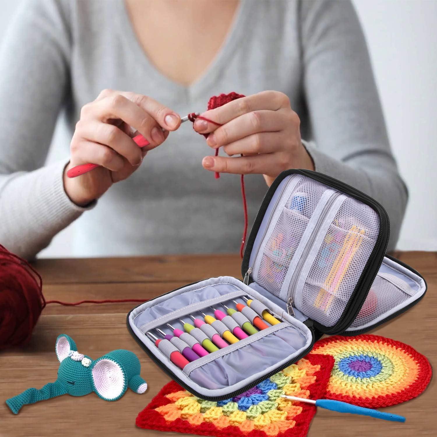 Damero Crochet Hook Case, Travel Storage Bag for Swing Crochet