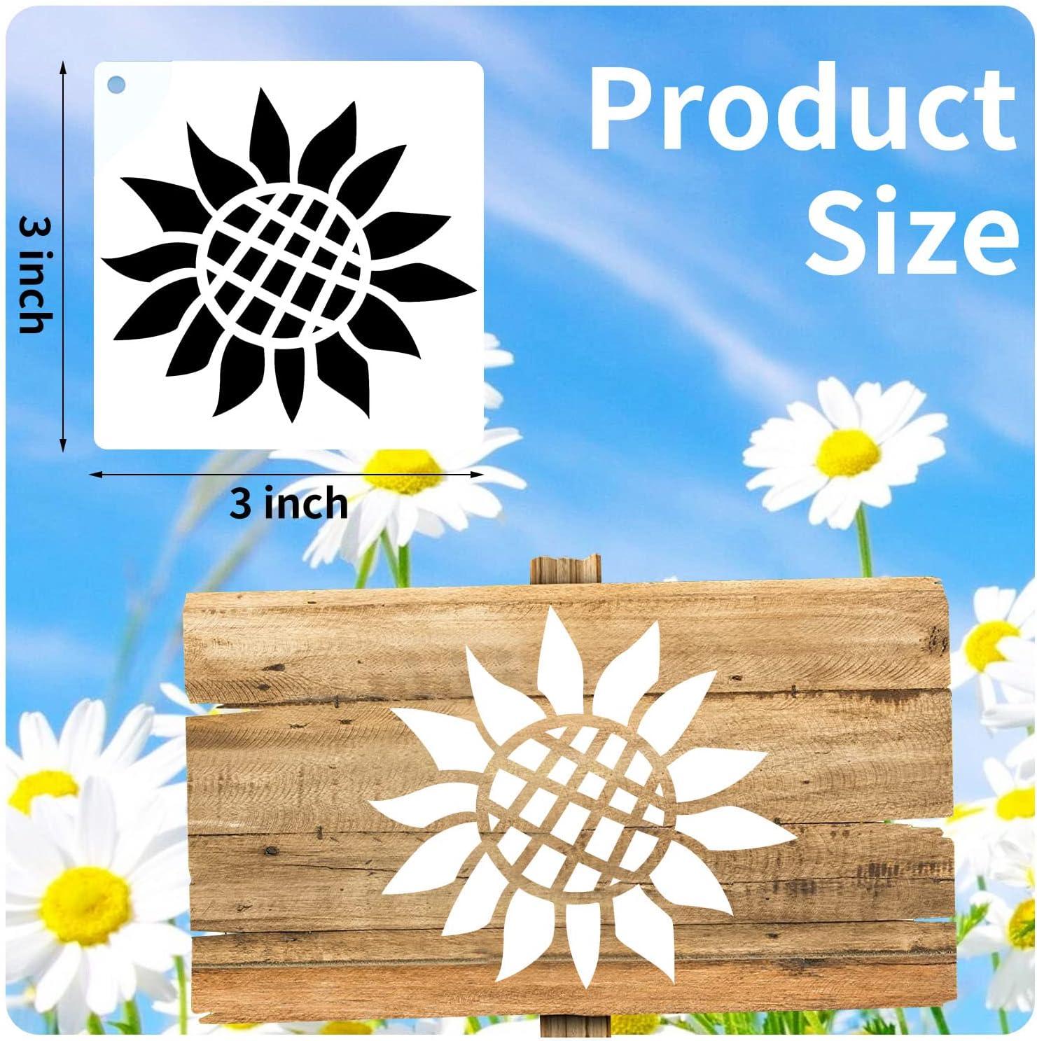 64 Pieces Stencils for Painting, Small Reusable Flower Plant Stencil, Art  Craft Template for Painting on Wood, Wall, Fabric, Rock, Chalkboard, Sign