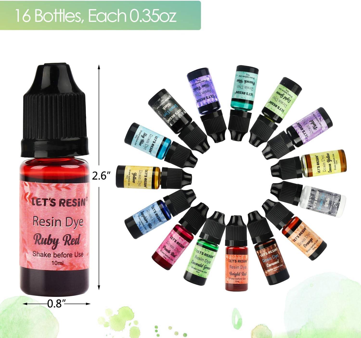  LET'S RESIN Epoxy Resin Paint Pigment 16 Color Concentrated  Liquid Epoxy Resin Dye, Colorant for Resin Coloring, Resin Jewelry, Resin  Art Crafts DIY Making (Each 0.35oz) : Arts, Crafts & Sewing
