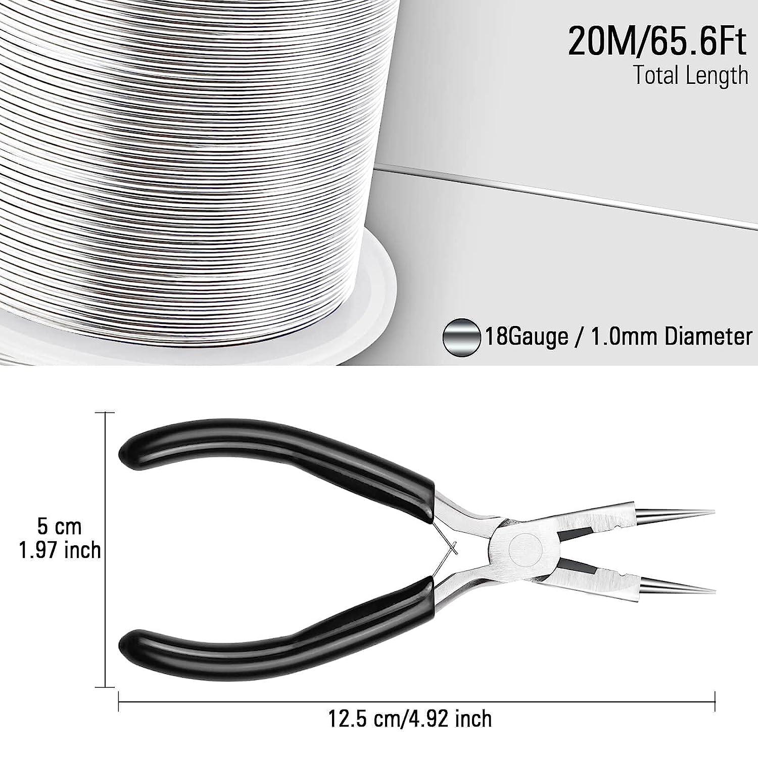 18 Rolls 420 Ft in Total Copper Wire for Jewelry Making with Needle Nose  Pliers Jewelry Beading Wire 6 Sizes, 3 Colors 