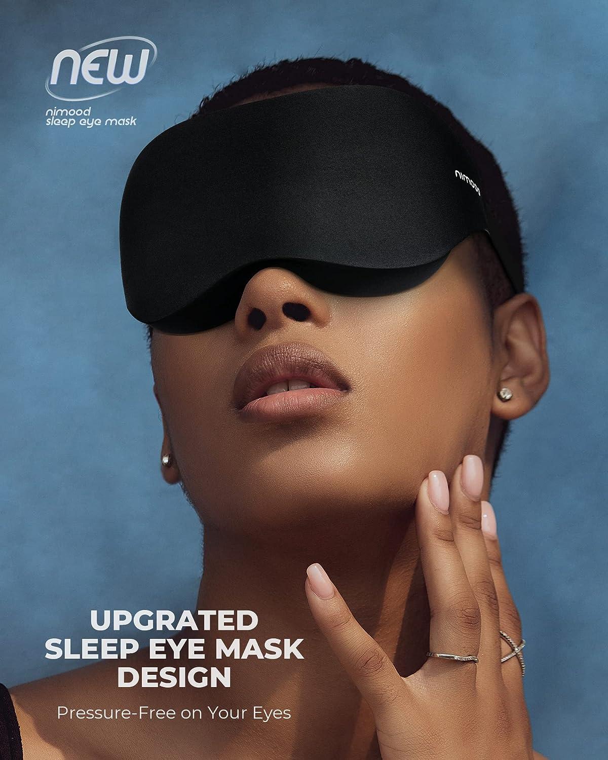 Eye Mask for Sleeping, Blackout Sleep Mask for Women Men, 3D Sleeping Mask,  Eye Covers with Adjustable Strap Breathable & Soft for Travel, Yoga