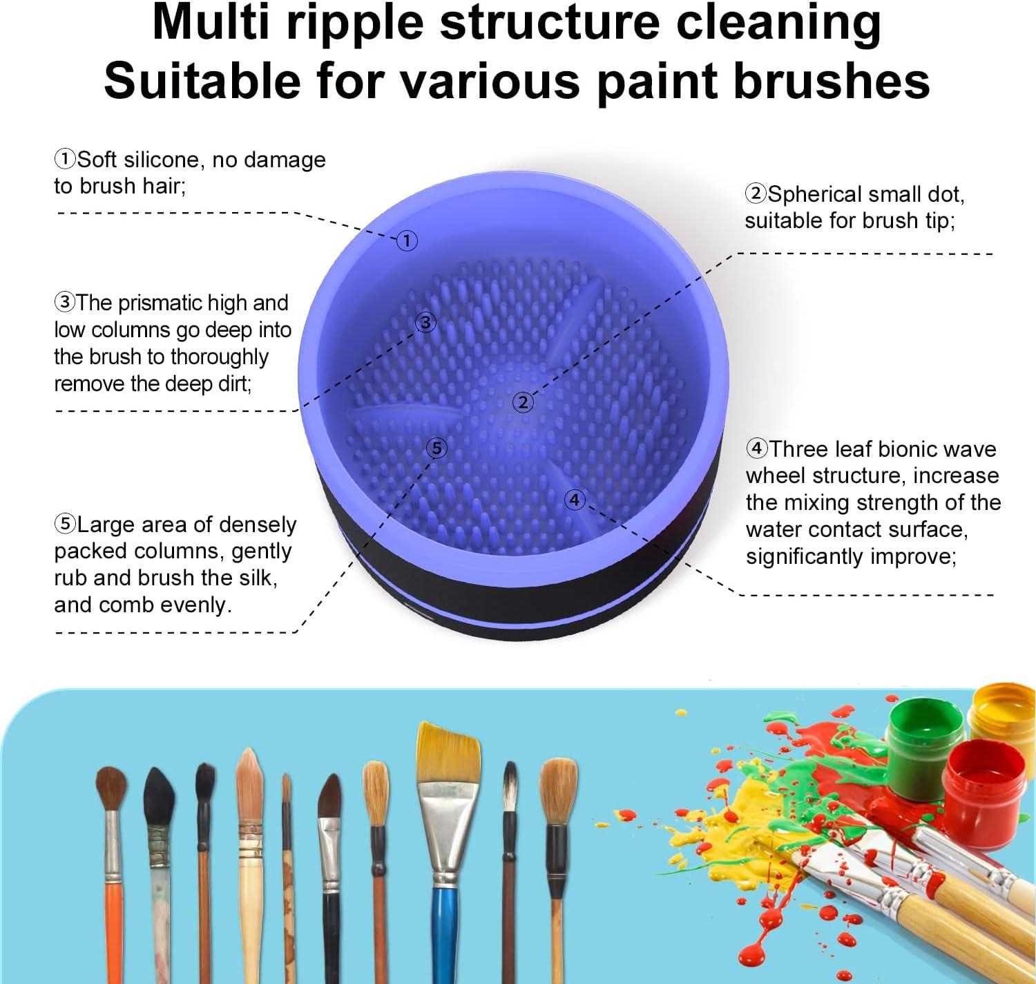 Paint Brush Cleaner Watercolor Brush Rinser with Drain Cleaner Rinse Cup  Paint Water Dispenser Oil Paint Brush Cleaner for Acrylic and Water Based