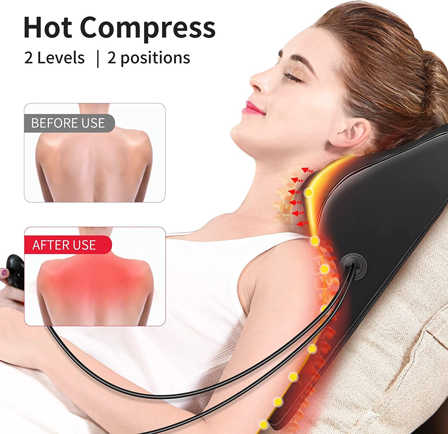  Massager with Heat - Deep Tissue Kneading Electric Back Massage  for Neck, Back, Shoulder, Waist, Foot - Shiatsu Full Body Massage, Relax  Gift for Her/Him/Friend/Dad/Mom : Health & Household