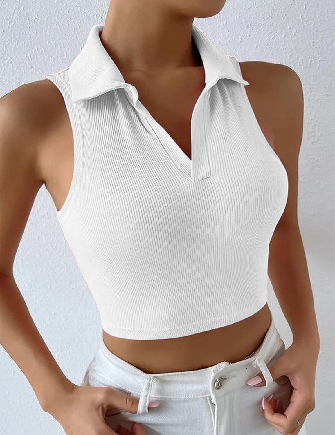 Hot Womens Camisole Tops with Built in Bra Girls Vest Padded Slim Fit Tops