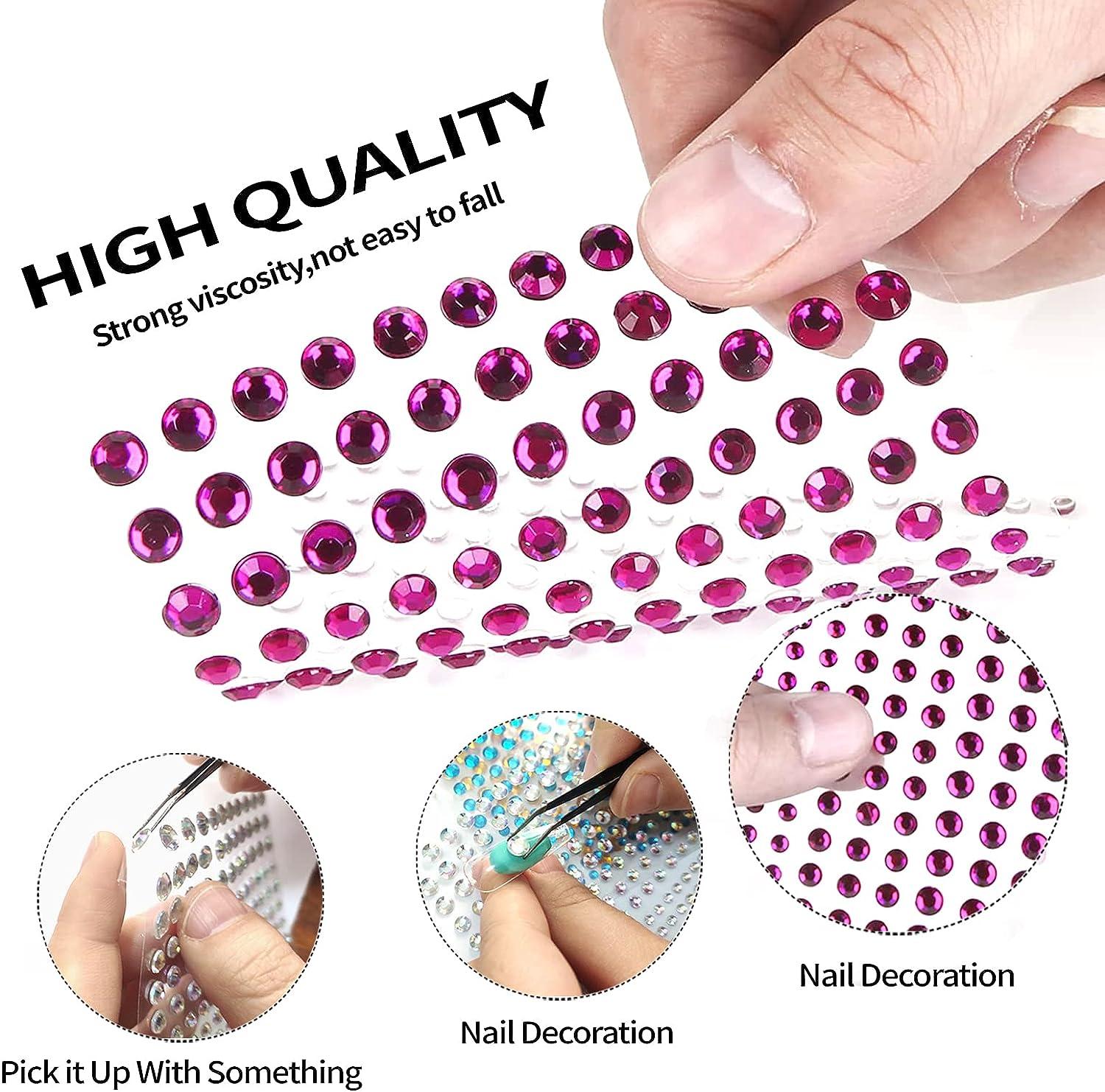 Rhinestone Stickers, Self Adhesive Jewel Stickers, Bling Gems for Crafts,  Stick on Gems for Makeup, DIY, Eye, Nail,Combination 2