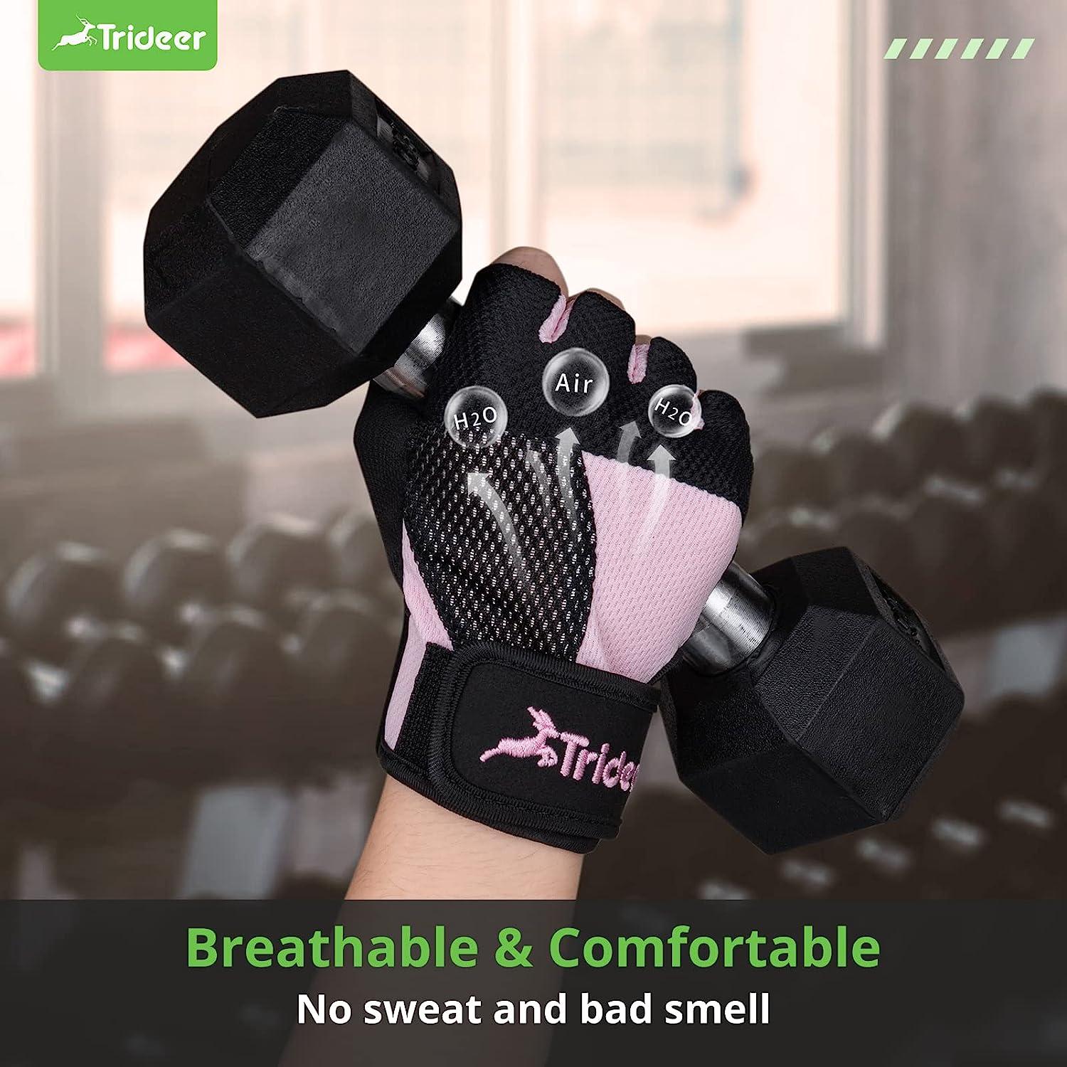  Trideer Padded Workout Gloves for Men - Gym Weight